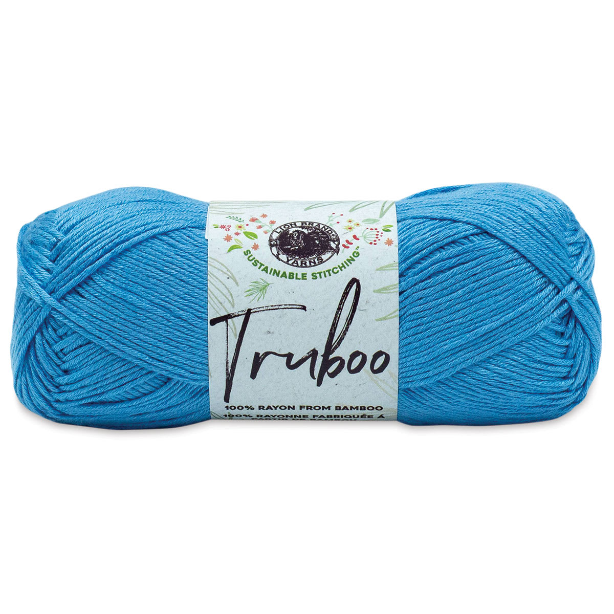 Lion Brand Truboo Yarn  Blue 241 yards