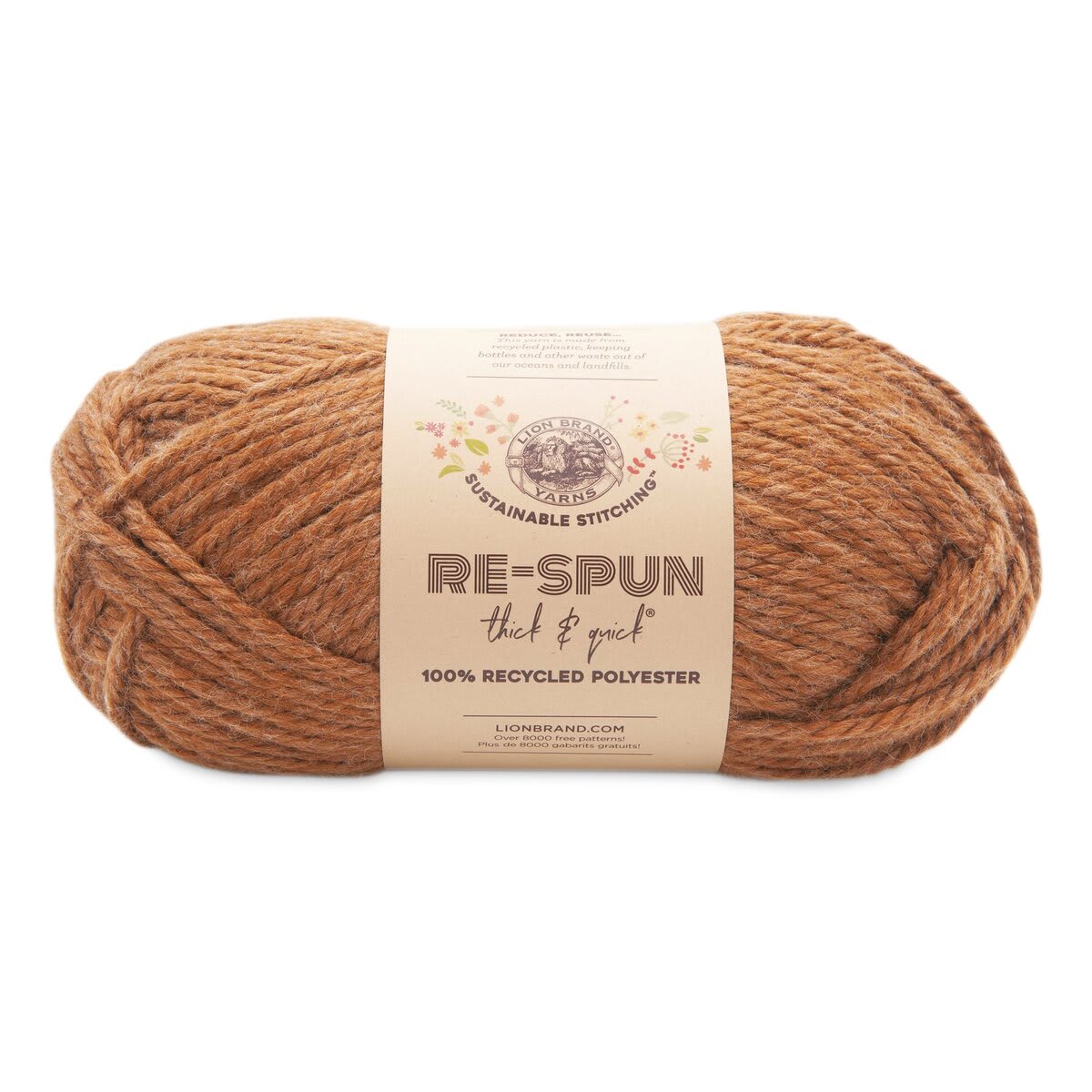 Lion Brand Re-Spun Thick & Quick Yarn - Cider, 223 yds