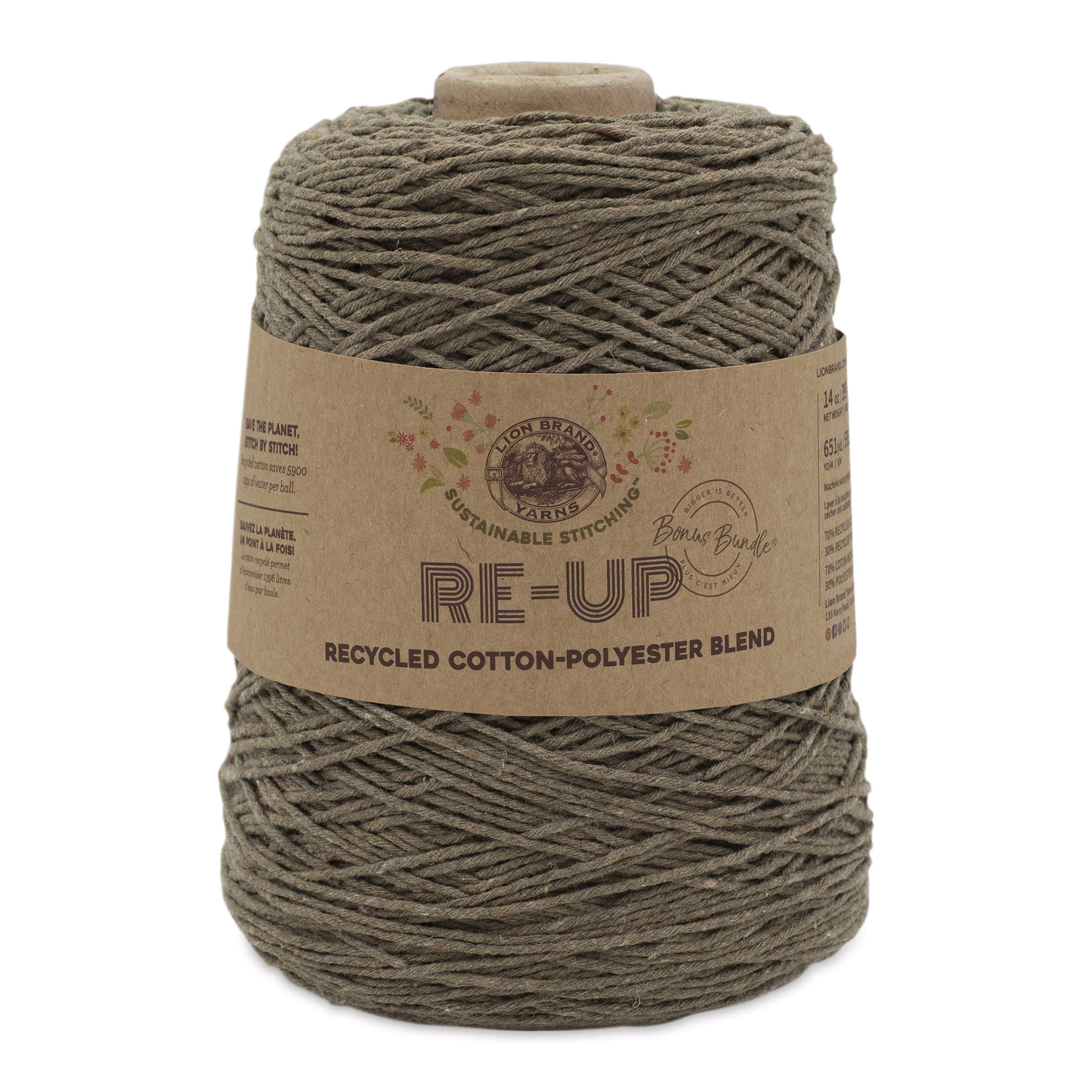 Lion Brand ReUp Bonus Bundle Yarn  Portobello 651 yds