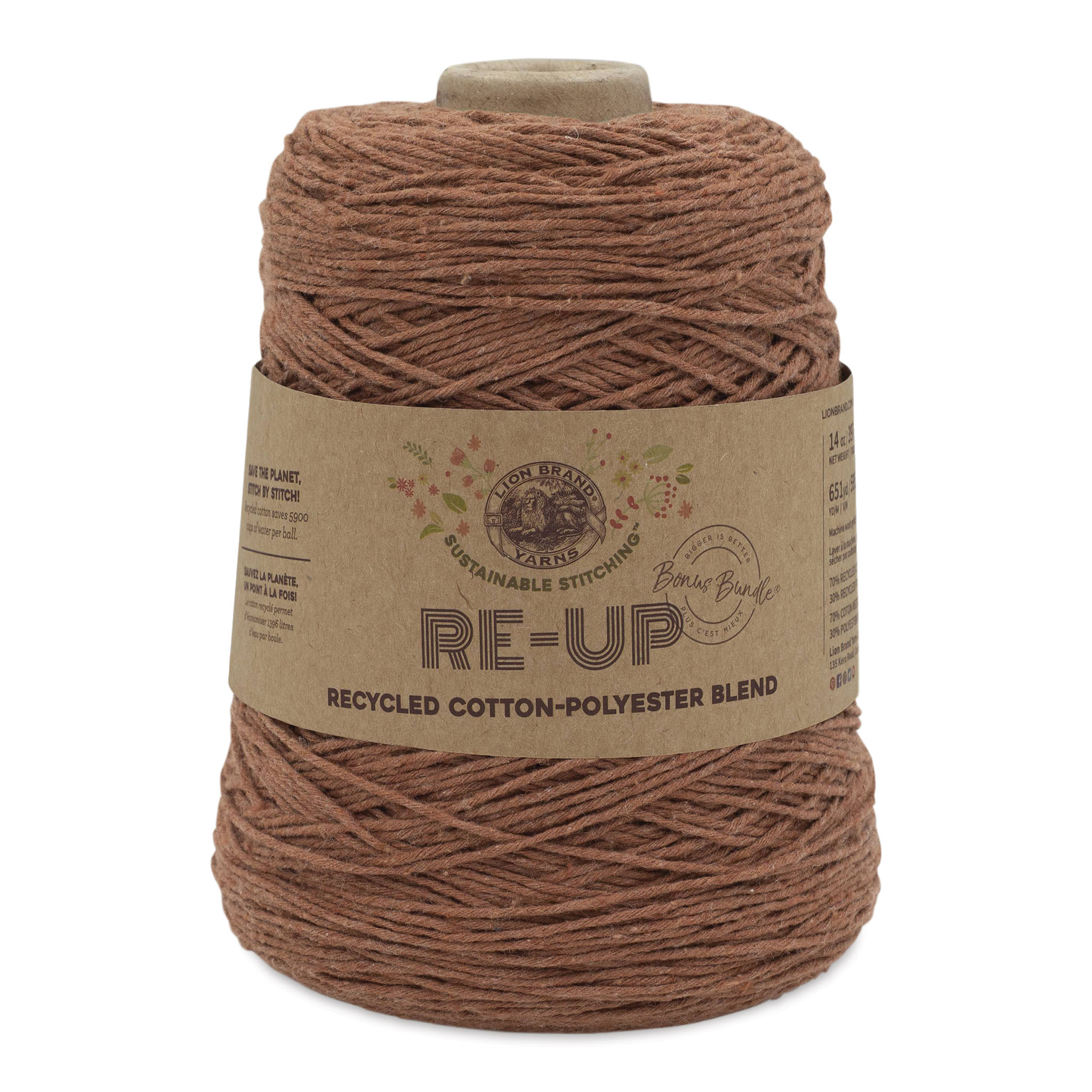 Lion Brand ReUp Bonus Bundle Yarn  Rust 651 yds