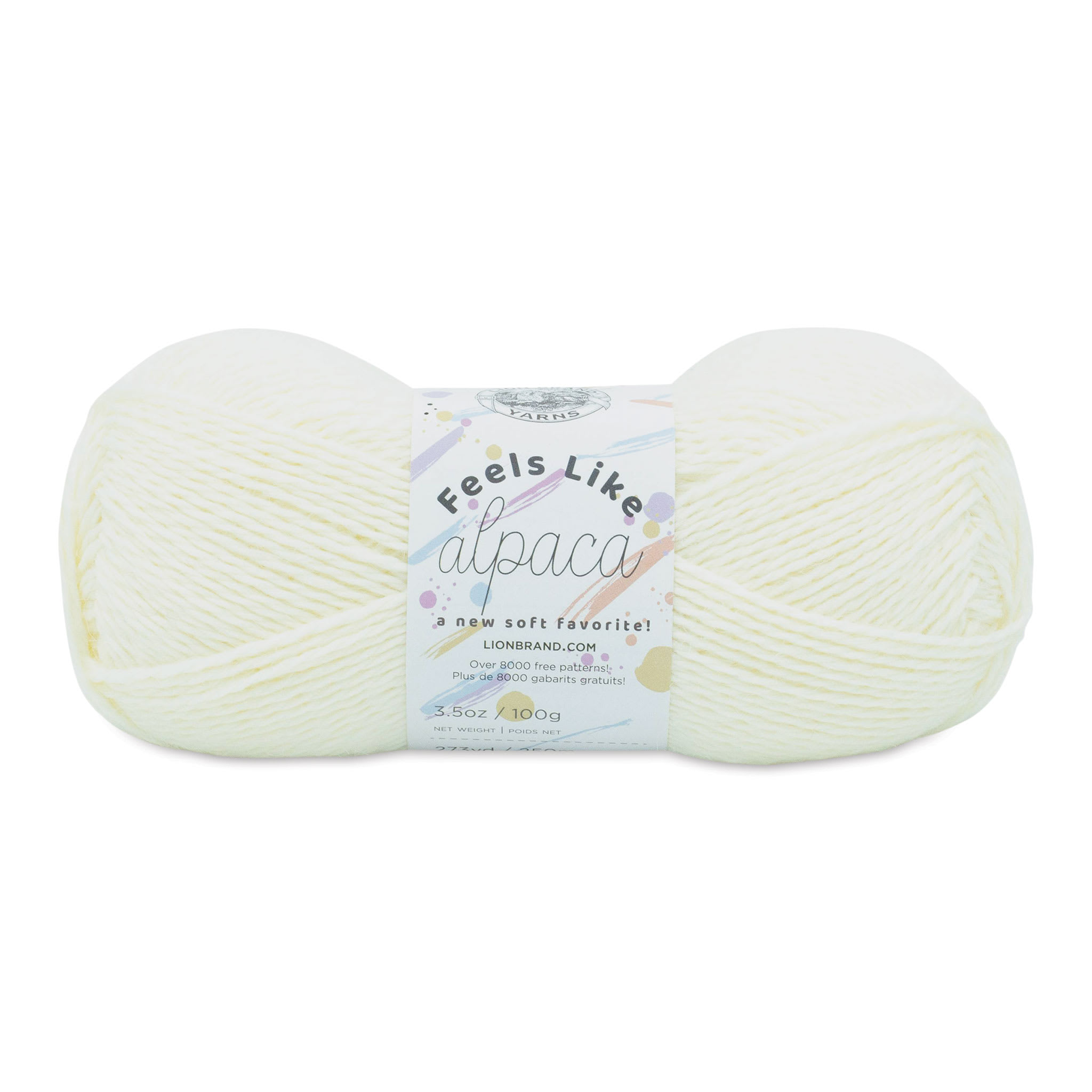 Lion Brand Feels Like Alpaca Yarn  Ecru 273 yds