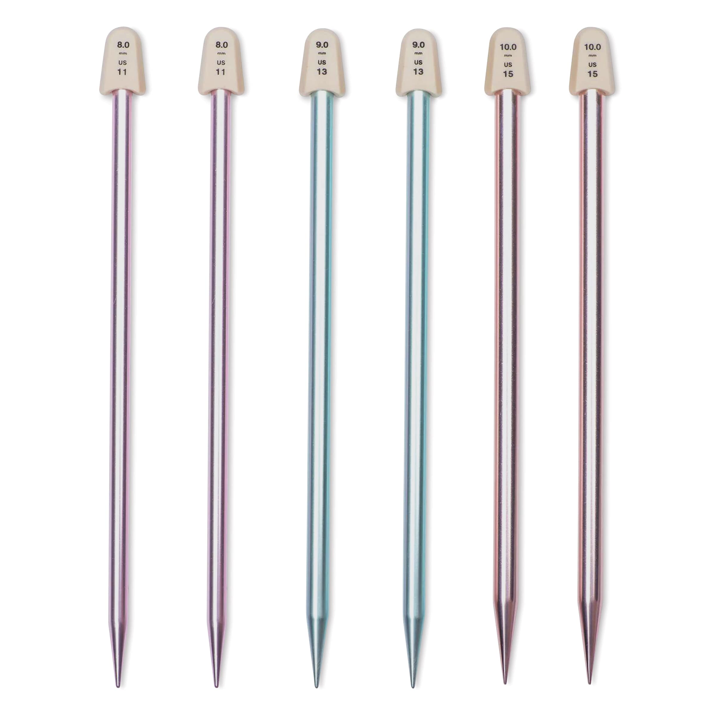Susan Bates Silvalume 10" Single Point Knitting Needles, Set of 3 (U.S. 11/13/15) by Yarnspirations