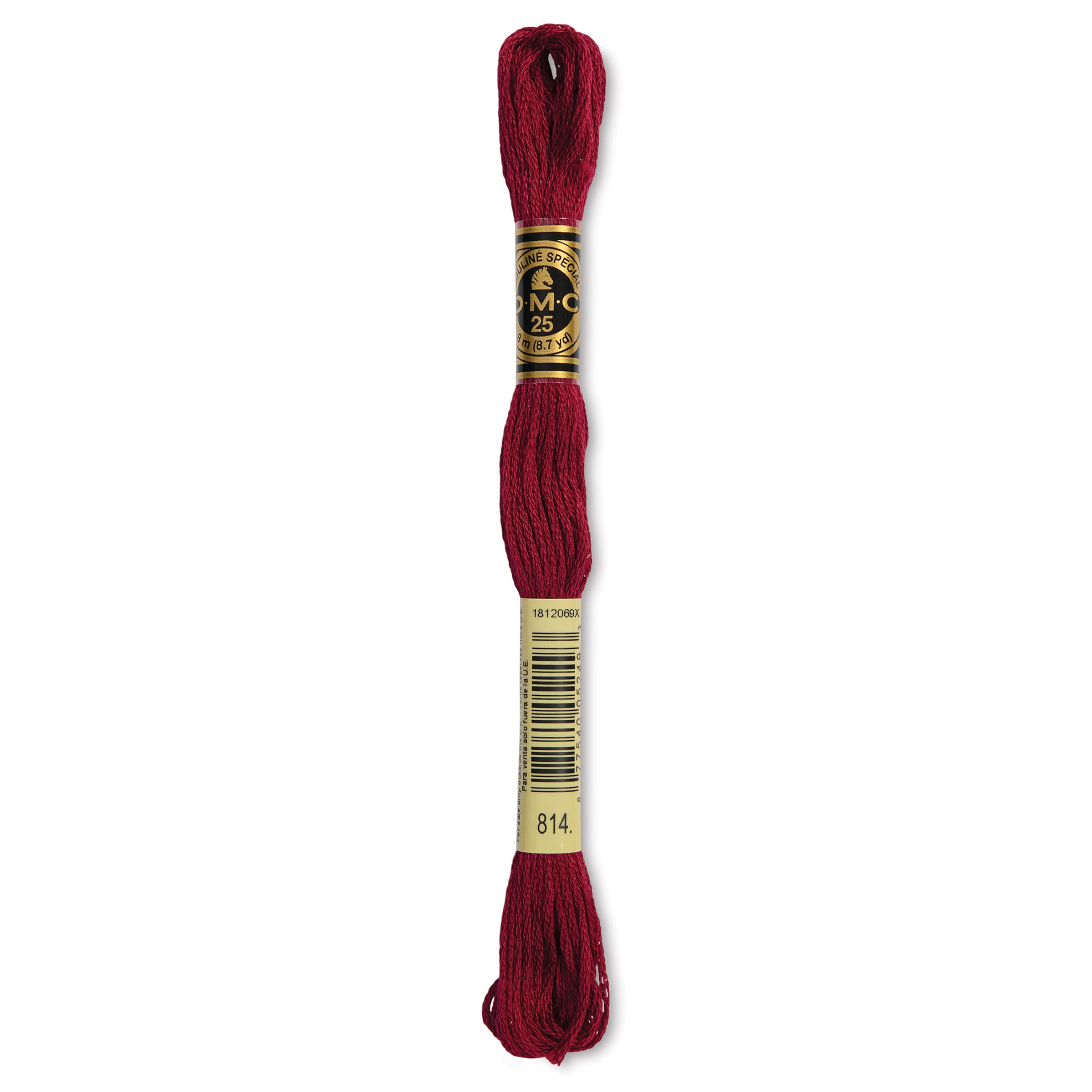 DMC® 117 6 Strand Cotton Embroidery Floss, Red in 814 Dk Garnet | 8 m