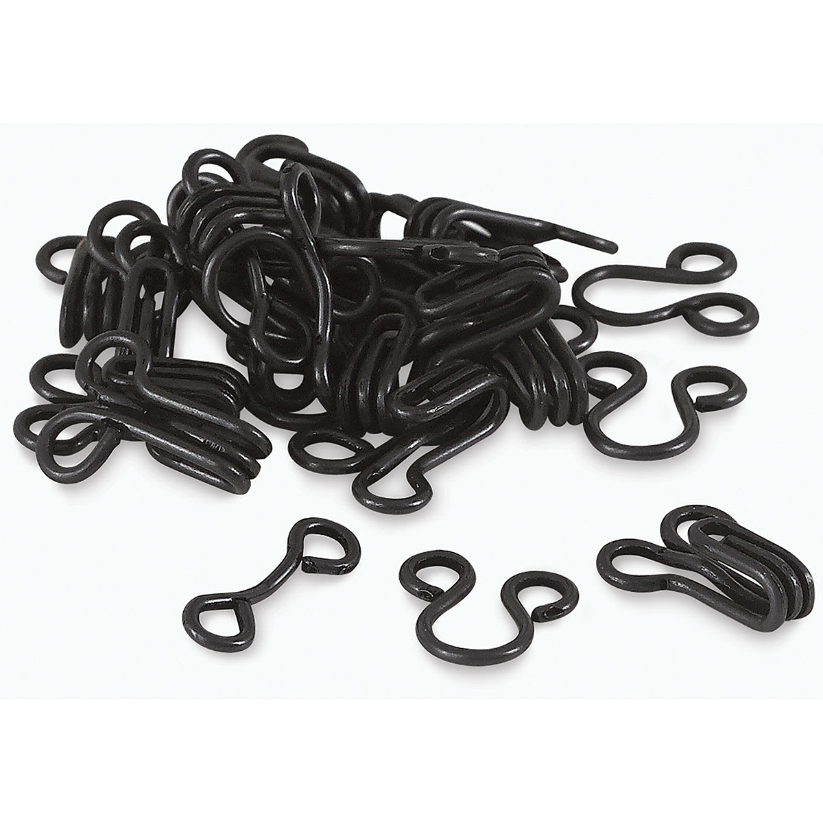 Dritz Sew on Fasteners - Hook and Eyes, Black, Size 2, Package of 14