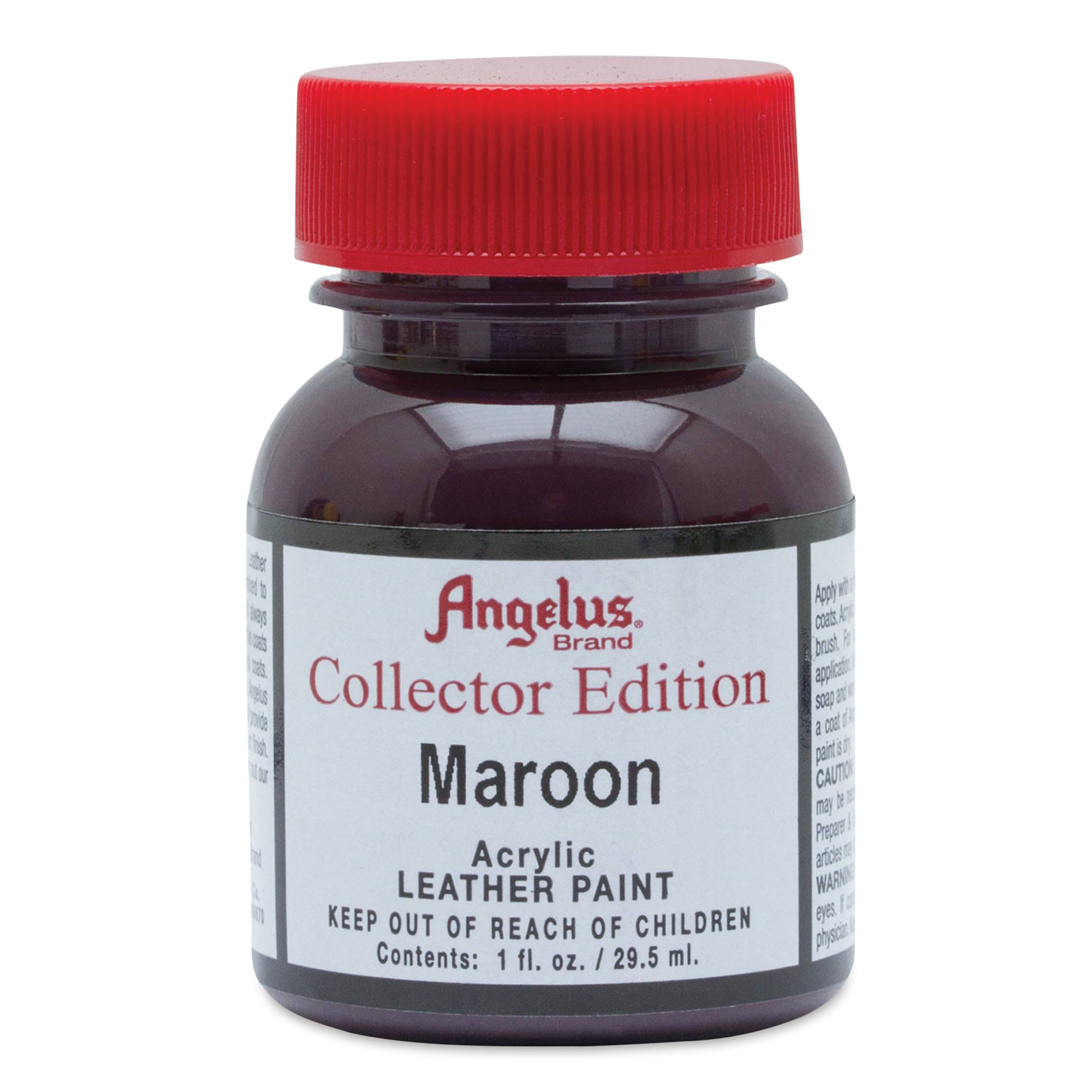 Angelus Acrylic Leather Paint - Maroon, Collector Edition, 1 oz