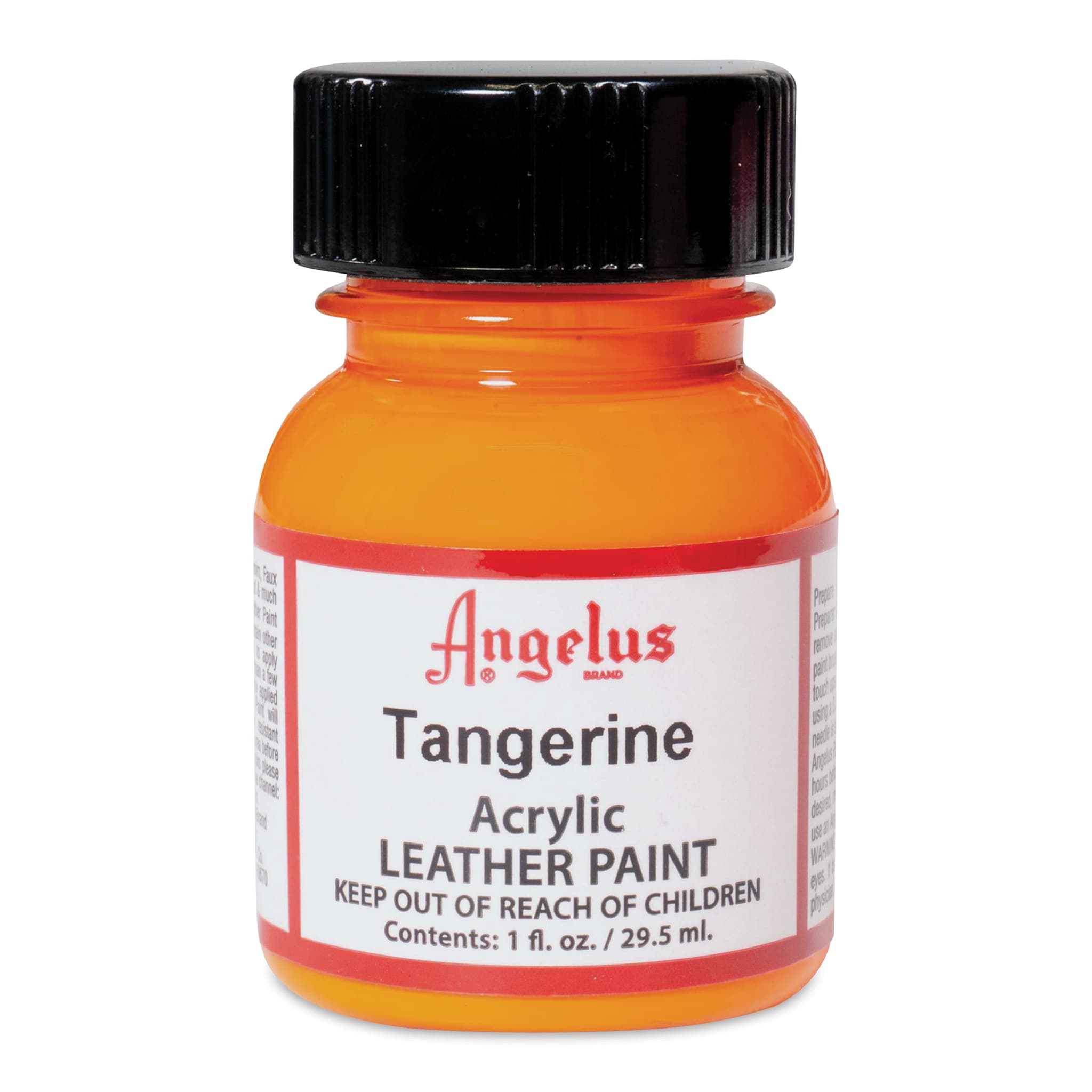 Angelus Acrylic Leather Paint - Tangerine, 1 oz, Bottle