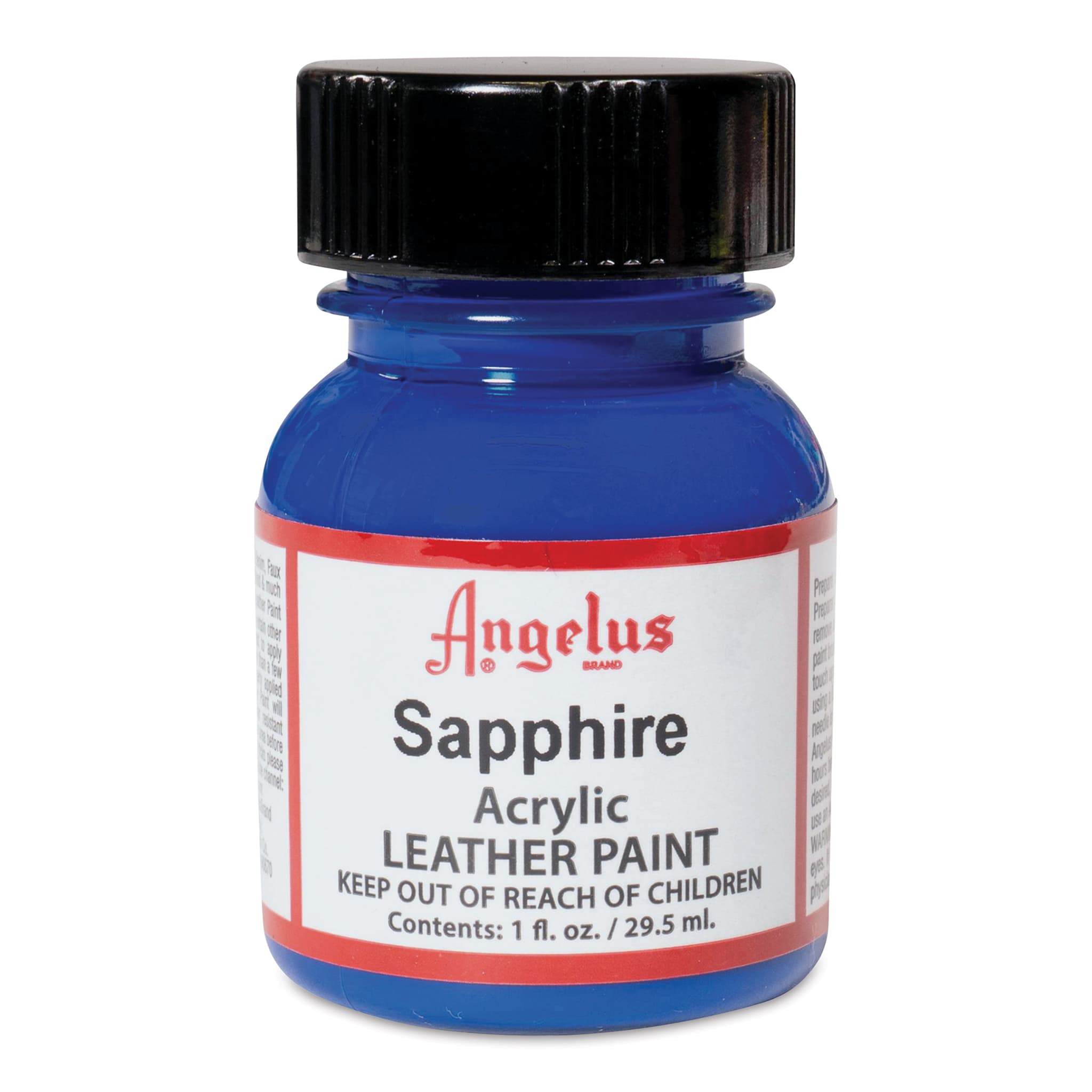 Angelus Acrylic Leather Paint - Sapphire, 1 oz, Bottle