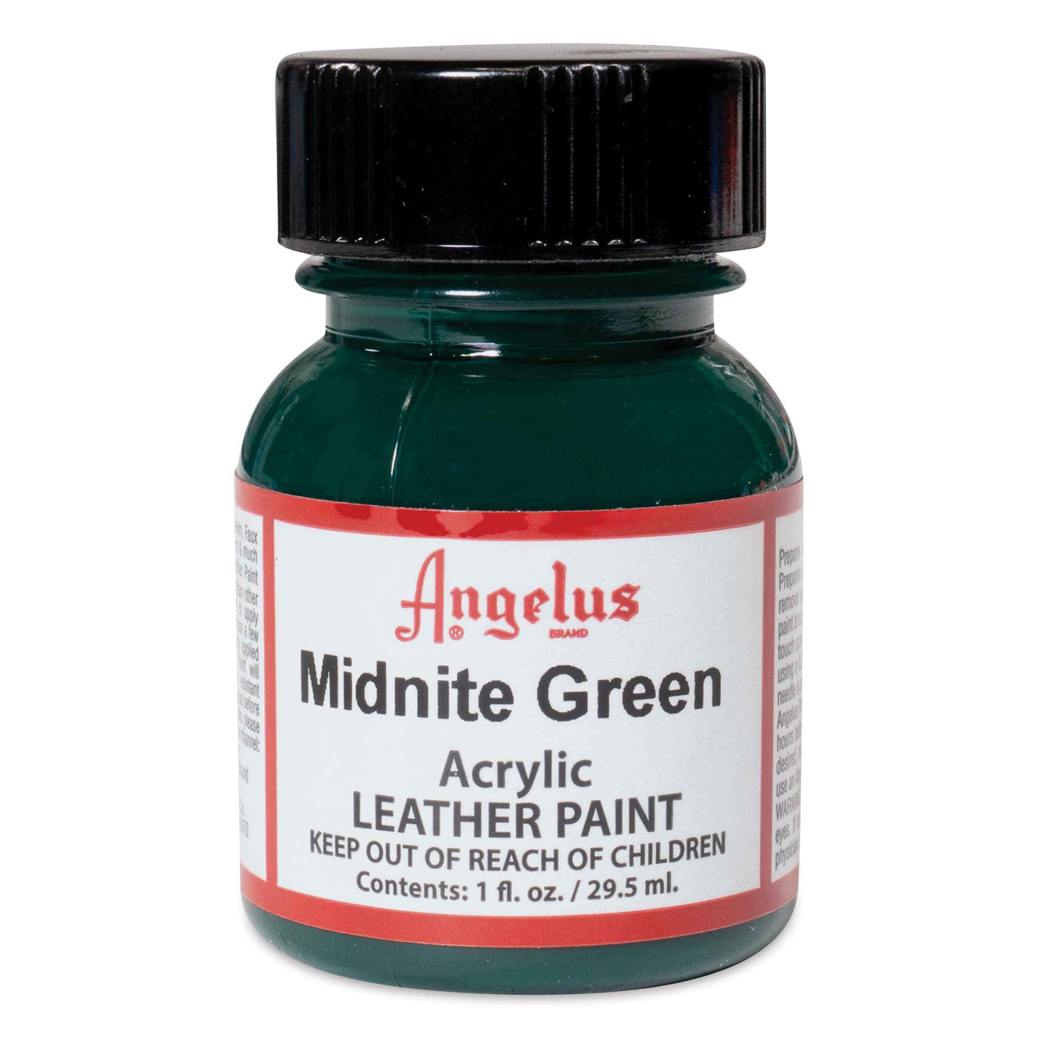 Angelus Acrylic Leather Paint - Midnite Green, 1 oz