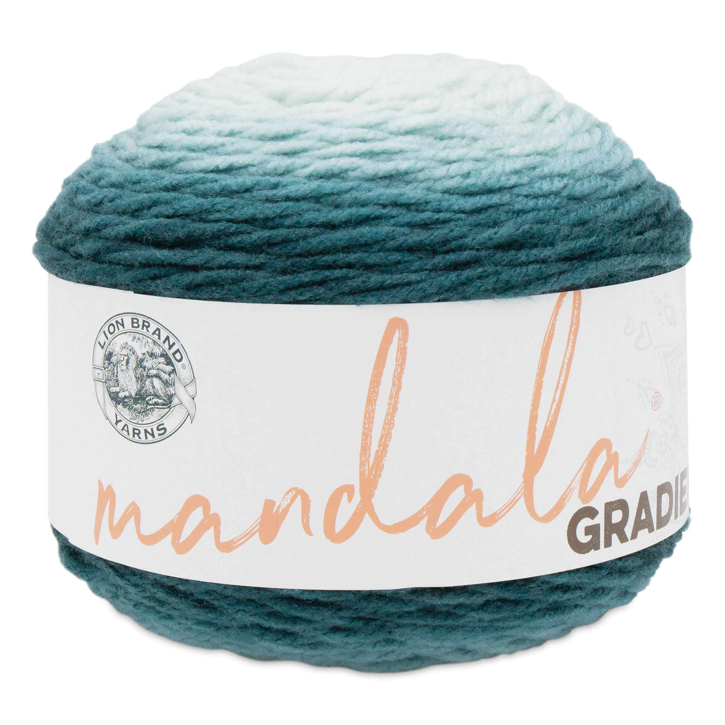 Lion Brand Mandala Gradient Yarn - Dark Teal, 295 yds