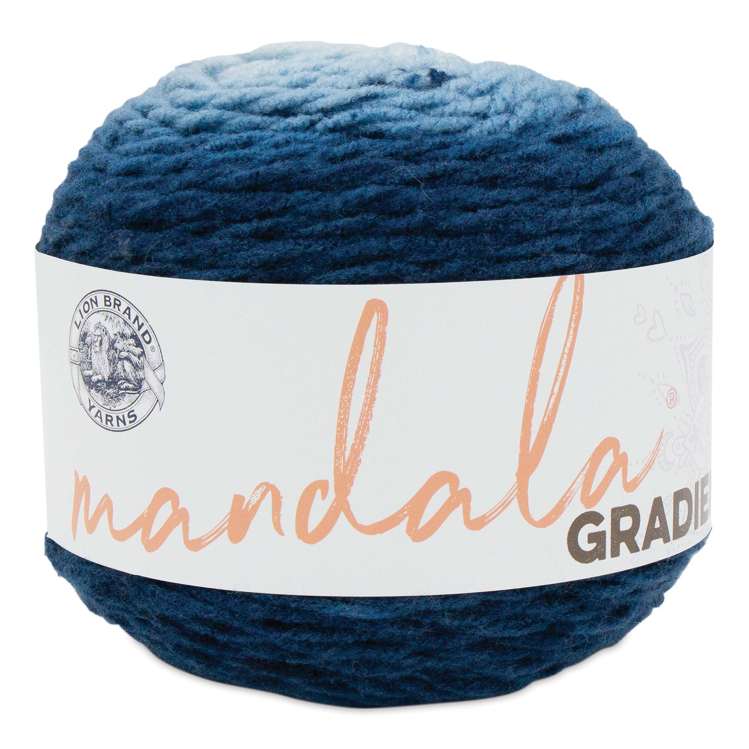 Lion Brand Mandala Gradient Yarn - Steel Blue, 295 yds