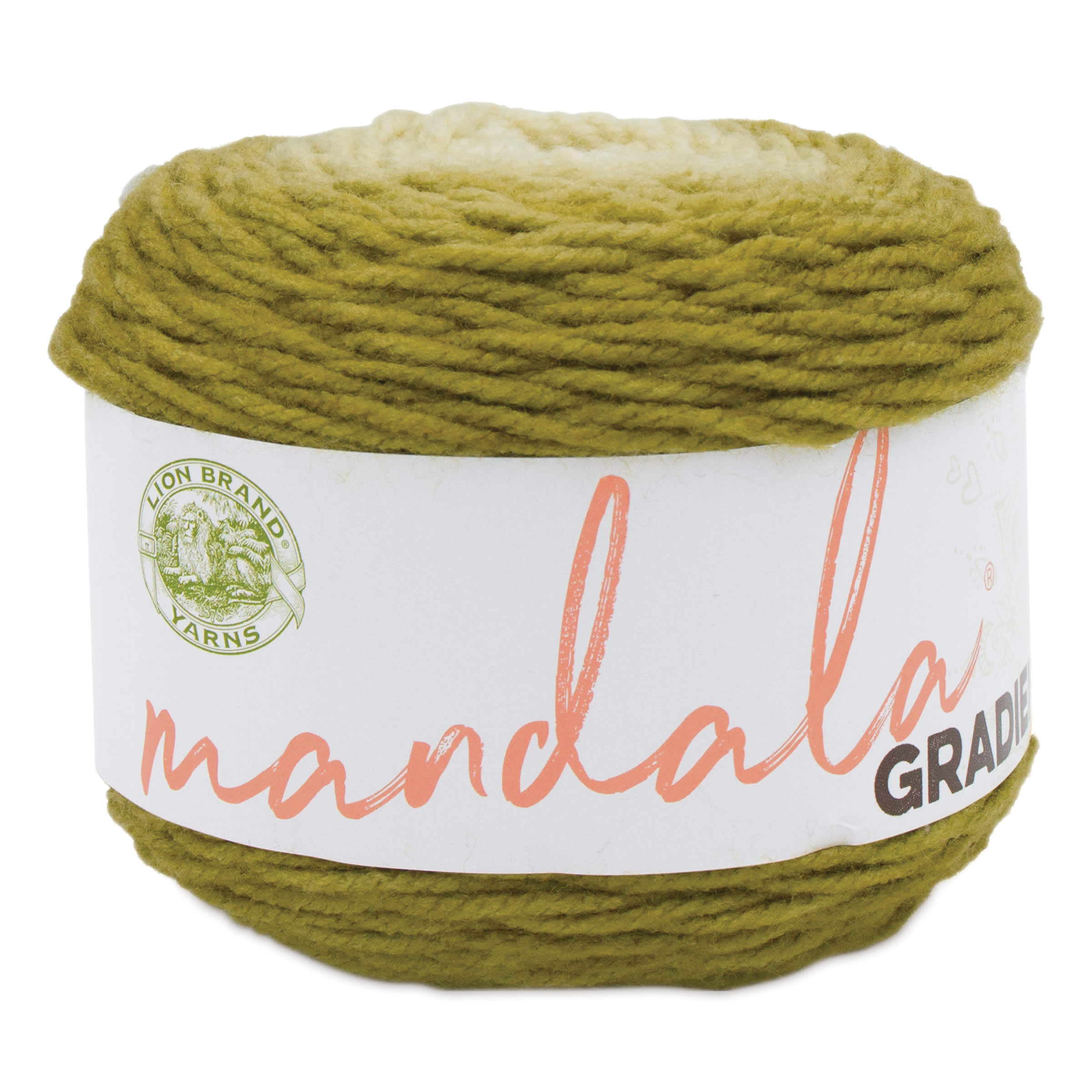 Lion Brand Mandala Gradient Yarn - Olive, 295 yds