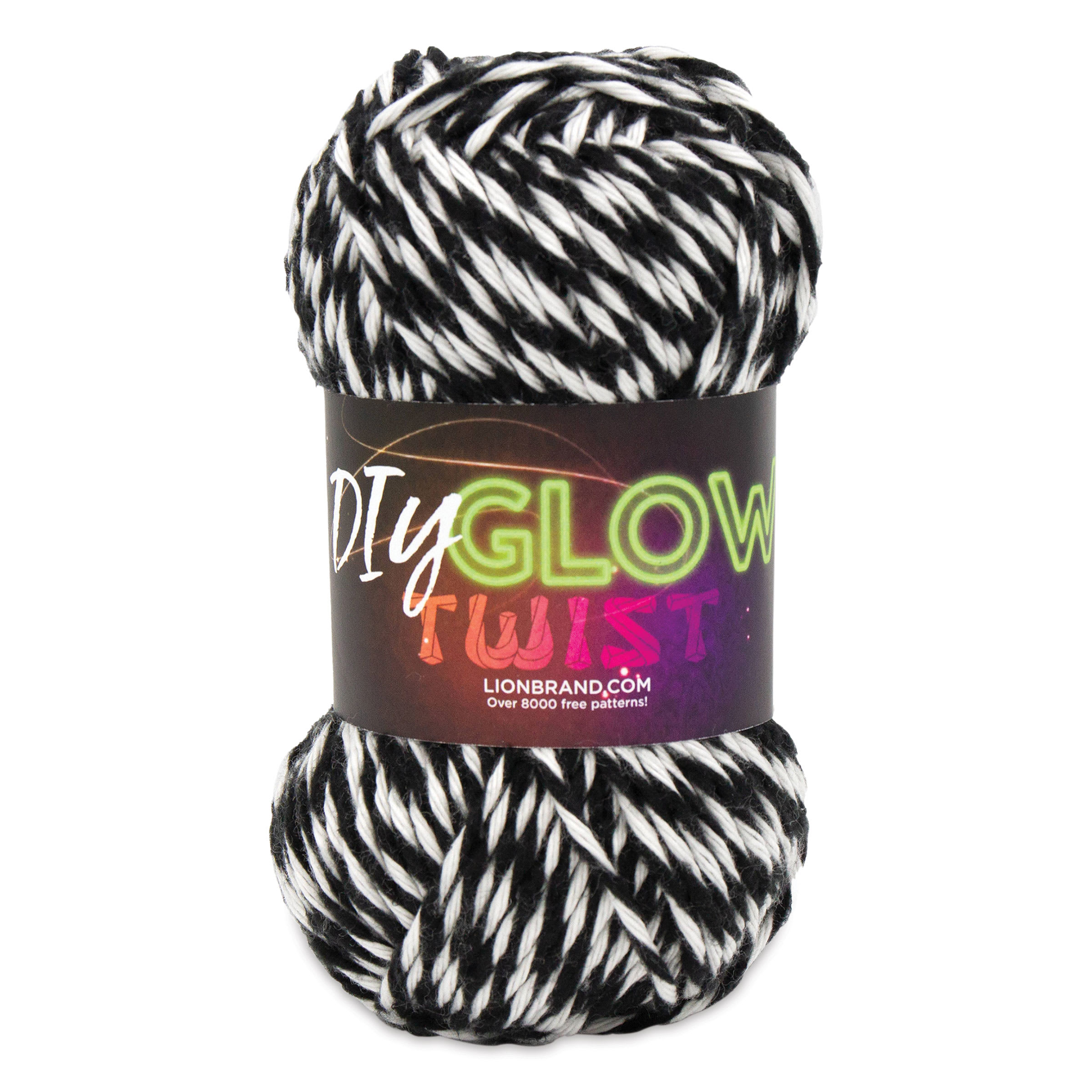 Lion Brand DIY Glow Twist Yarn  Black 94 yds