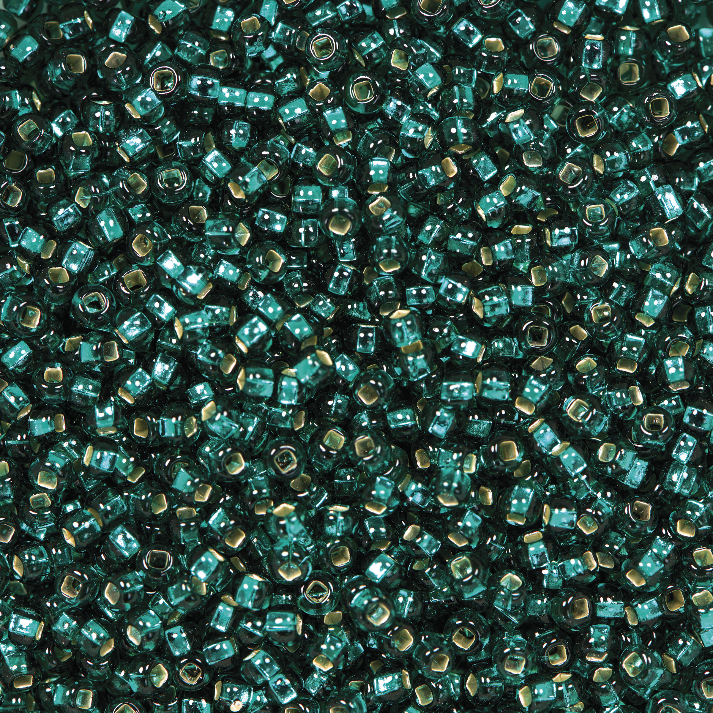John Bead Czech Glass Seed Beads - Teal Green, Silver Lined, 10/0, 22 g Vial