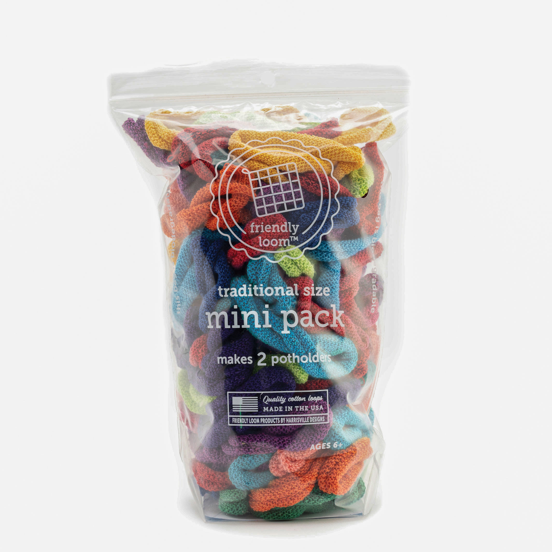 Friendly Loom Traditional Size Cotton Loop Mini Pack - Rainbow