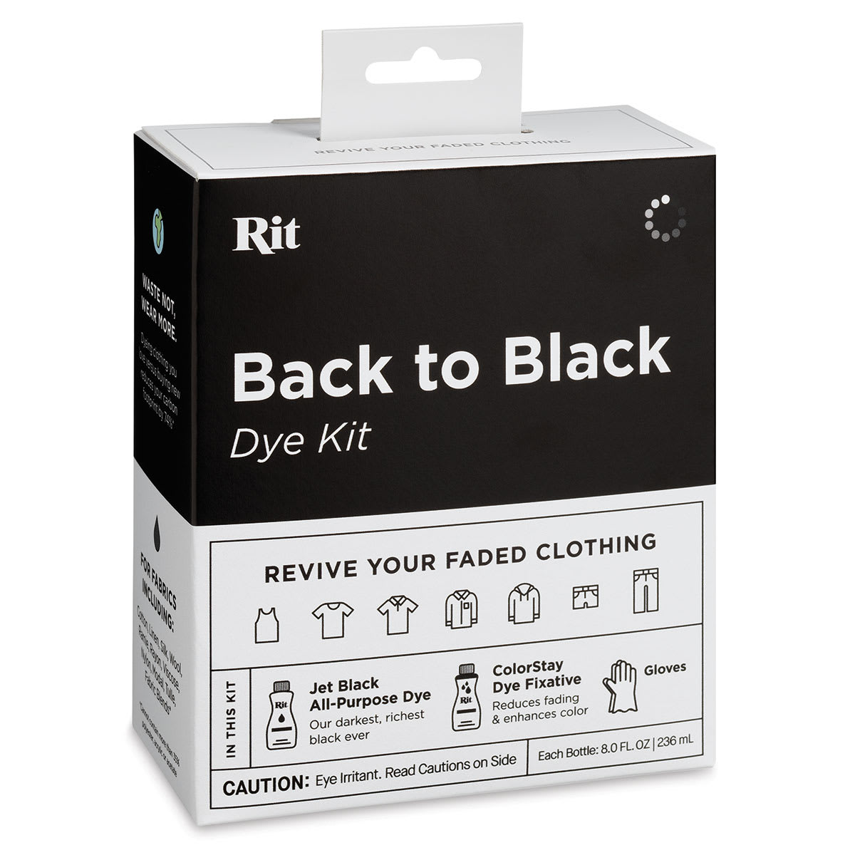 6 Pack: Rit® Back to Black Dye Kit | 8 fl oz