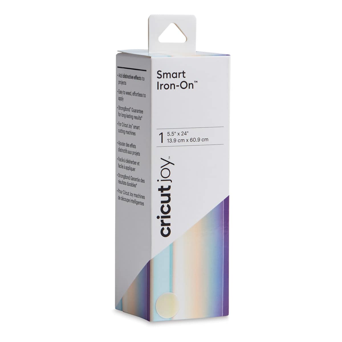 Cricut Joy Smart Iron-On - Holographic Translucent Blue, 5-1/2" x 24", Roll