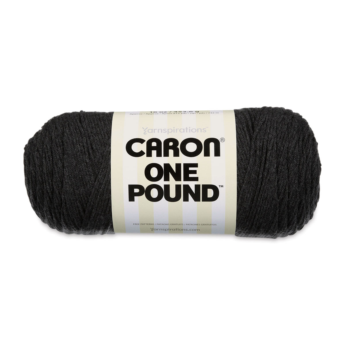 Caron One Pound Knitting Yarn in Dark Gray Mix (454g/16oz) by Yarnspirations