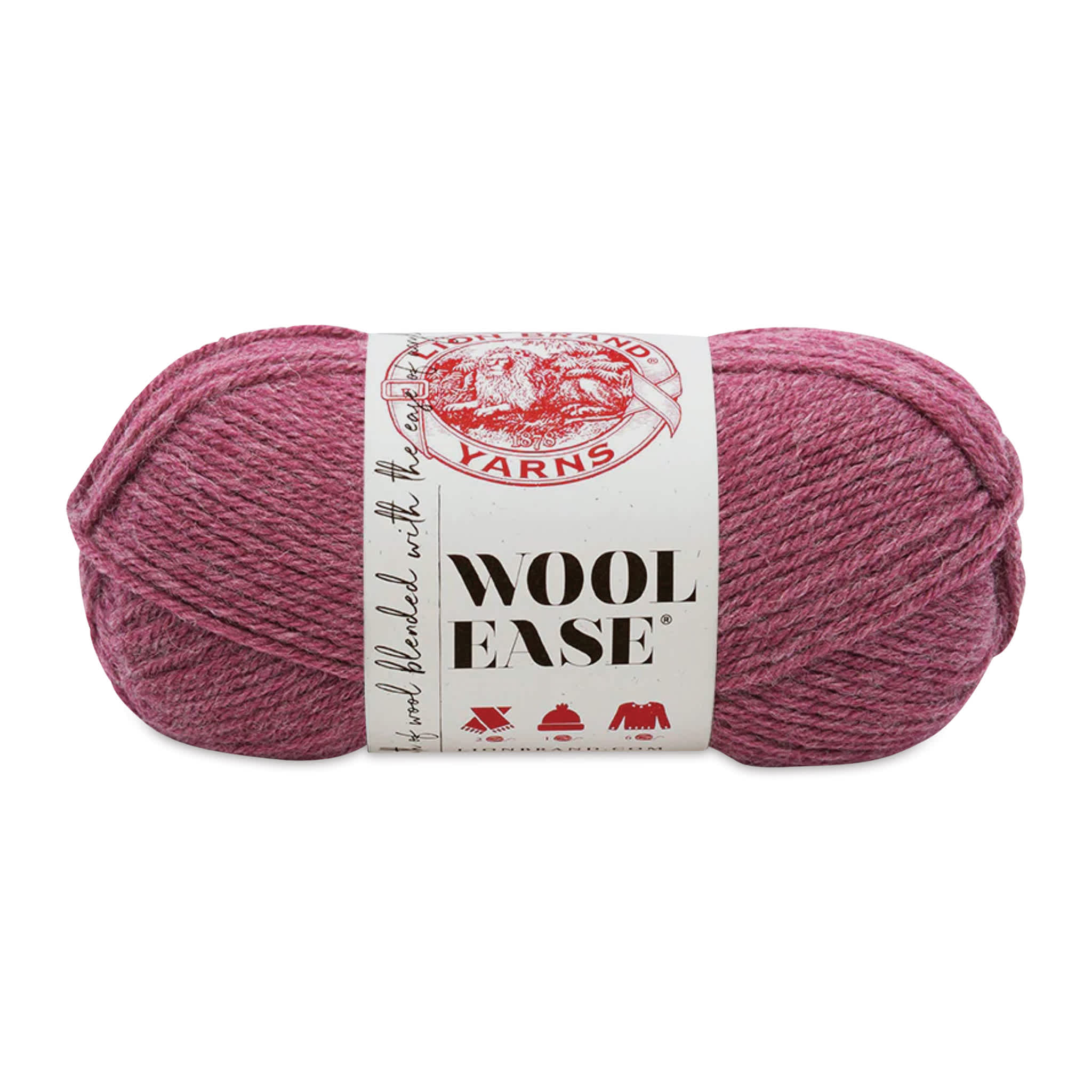 Wool-Ease® Acrylic Blend Yarn - Dark Rose Heather