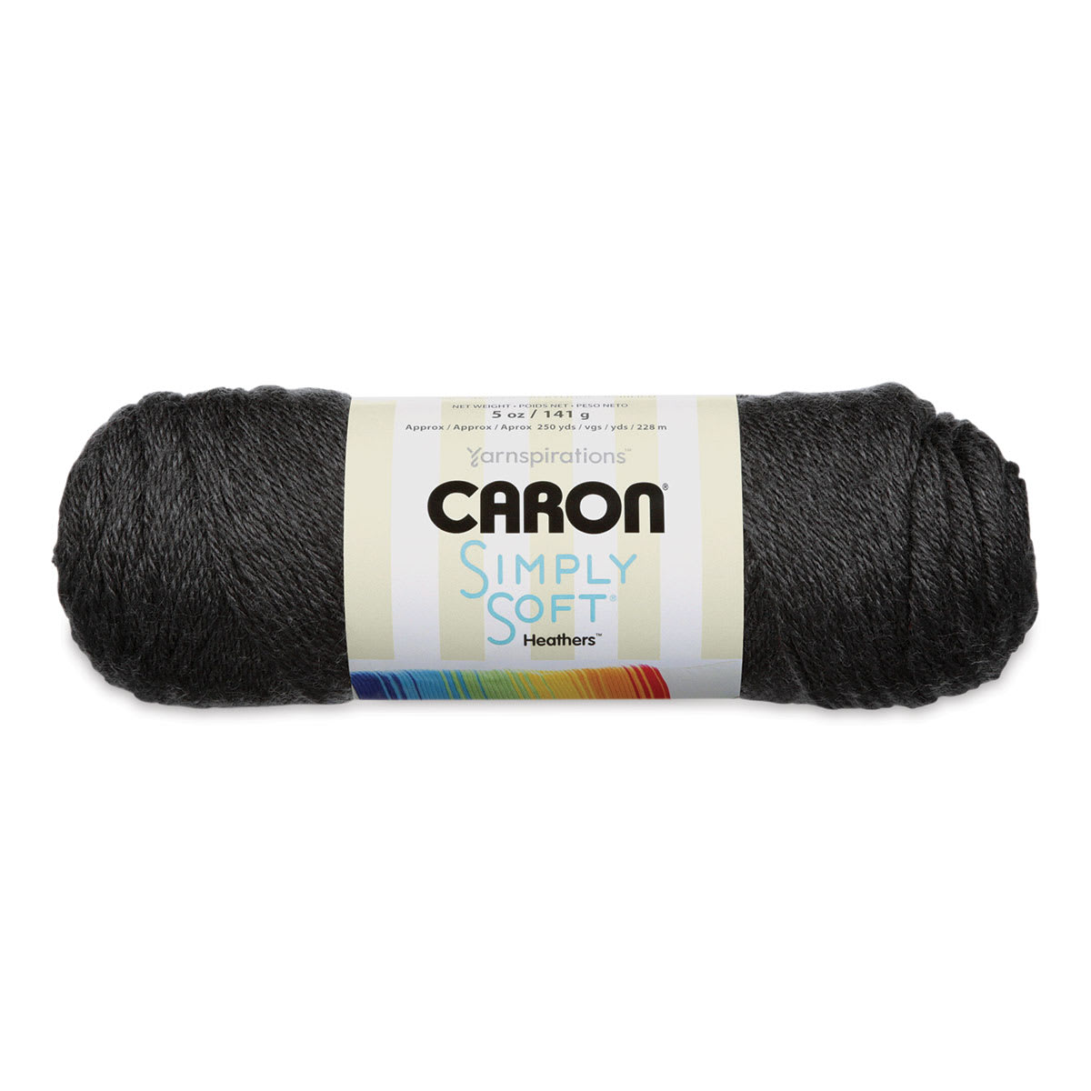 Caron Simply Soft Heathers Knitting Yarn in Charcoal Heather (141.7g/5oz) by Yarnspirations