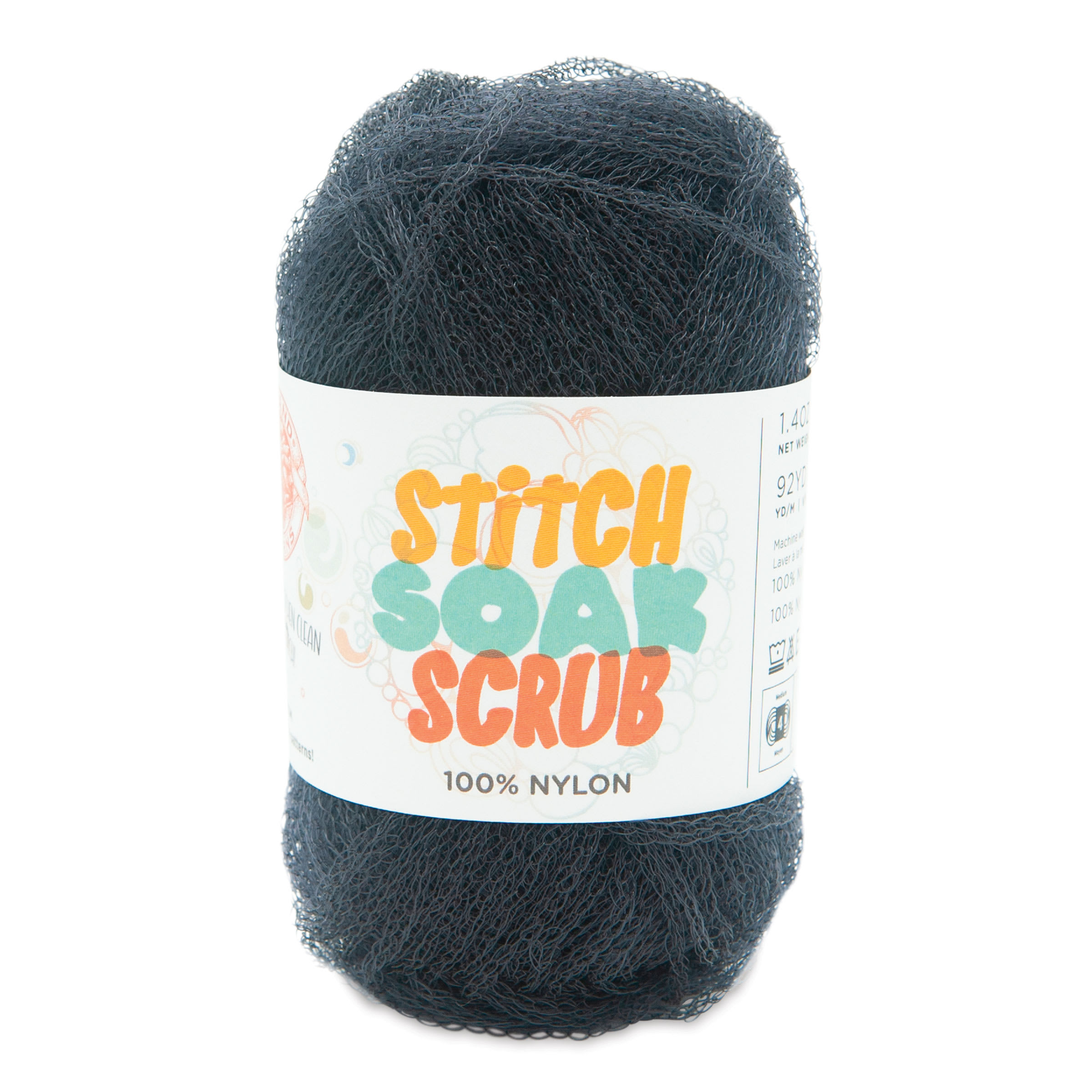 Lion Brand Stitch Soak Scrub Yarn  Graphite 92 yds