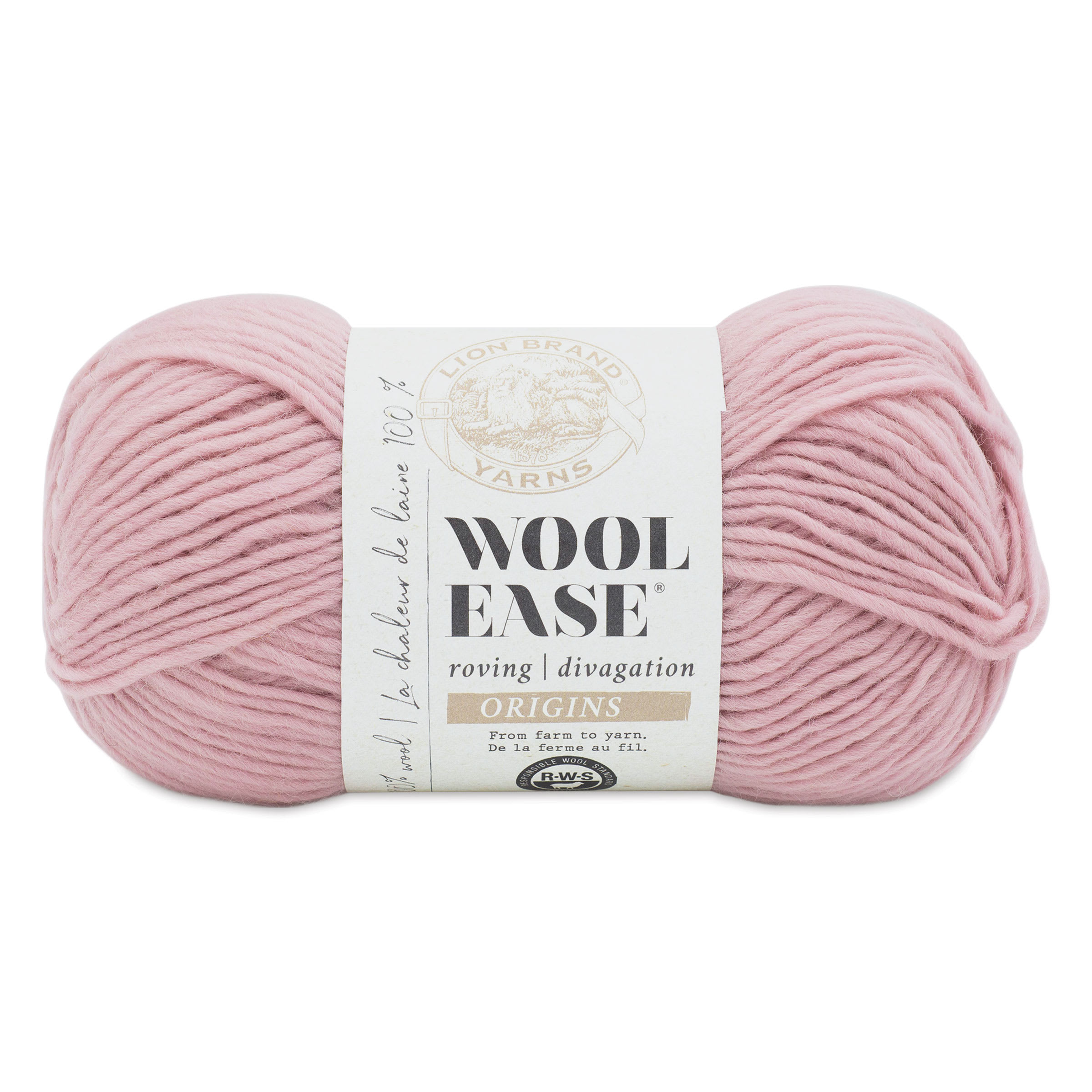 Lion Brand Wool-Ease Roving Origins Yarn - Blush, 299 yds