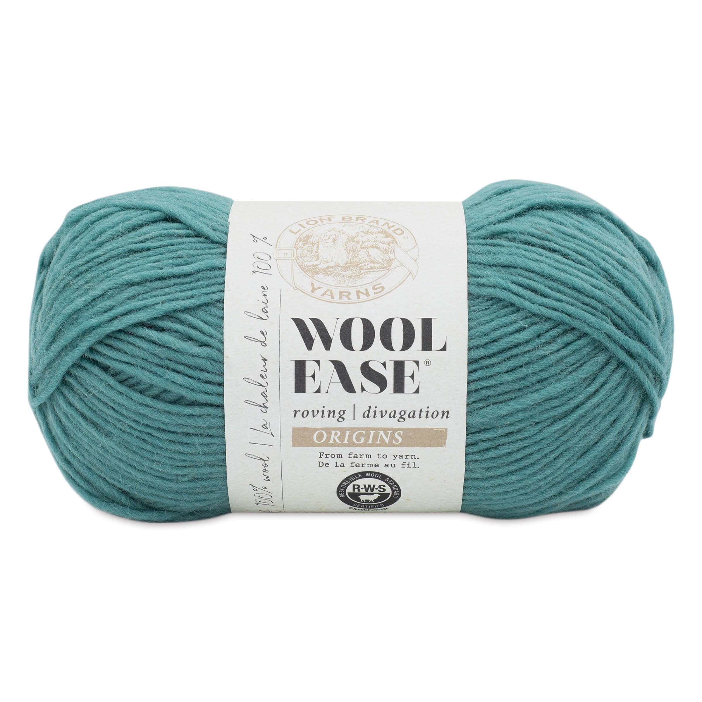 Lion Brand Wool-Ease Roving Origins Yarn - Aqua, 299 yds