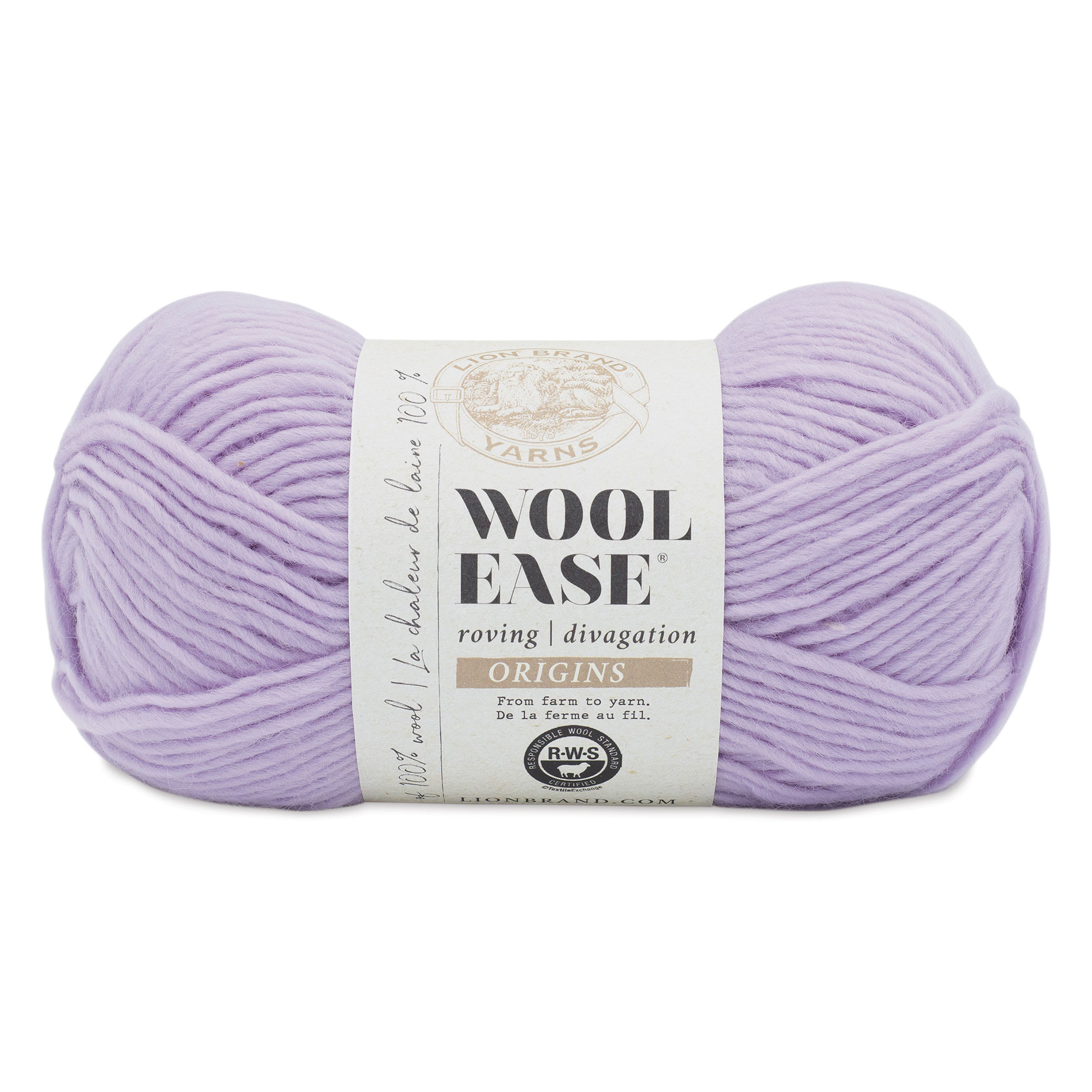Lion Brand Wool-Ease Roving Origins Yarn - Lilac, 299 yds