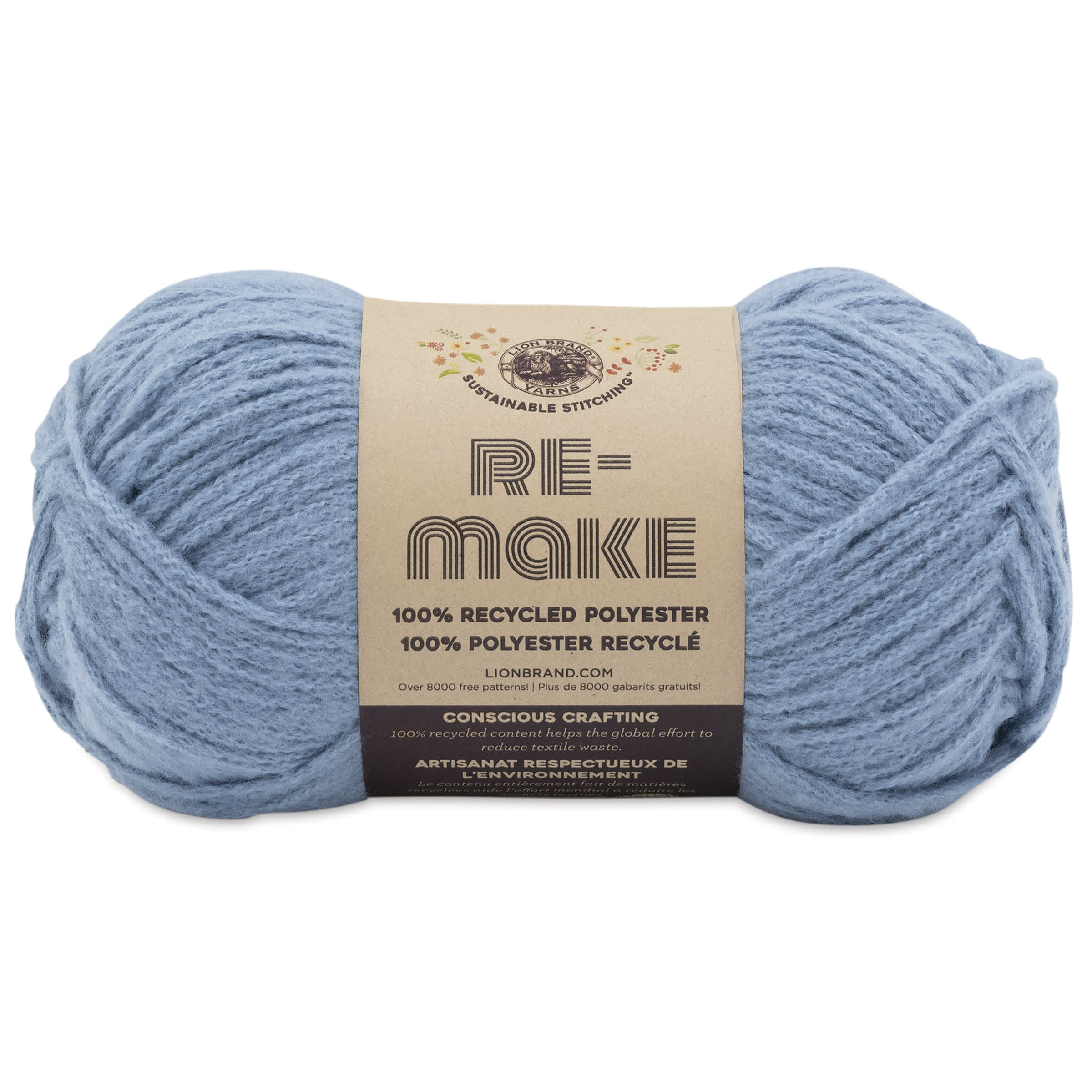 Lion Brand Yarn Re-Make Yarn - Azure Blue, 217 yds