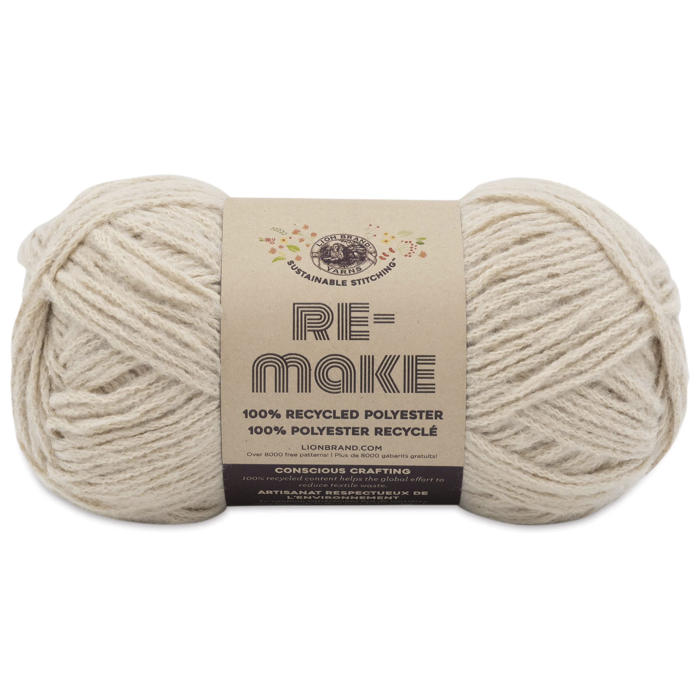 Lion Brand Yarn Re-Make Yarn - Hazelnut, 217 yds