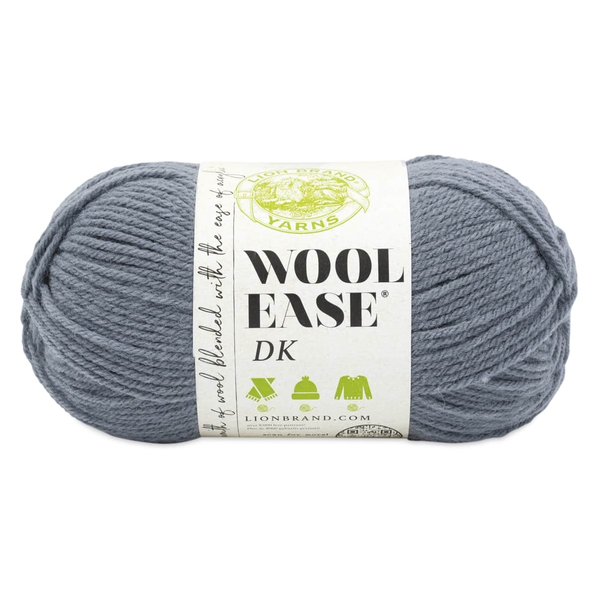 Lion Brand Yarn WoolEase DK Yarn  Slate 232 yds