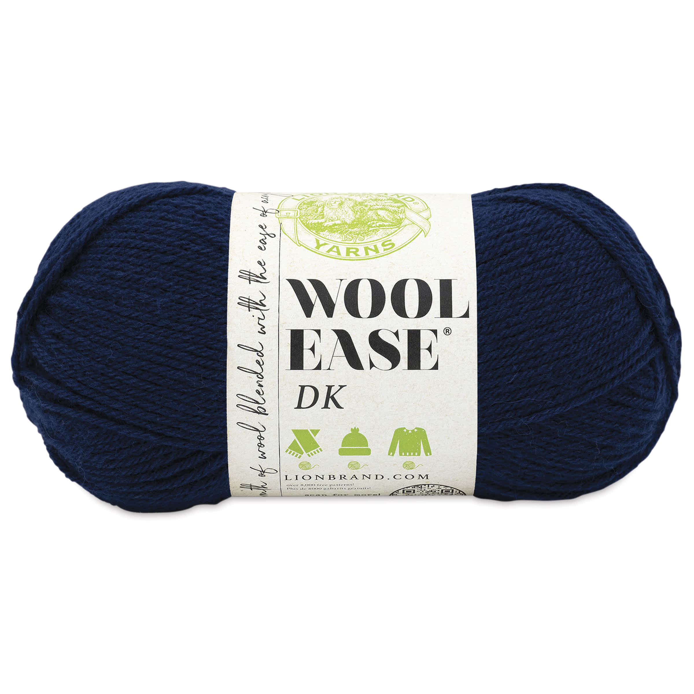 Lion Brand Yarn WoolEase DK Yarn  Navy 232 yds
