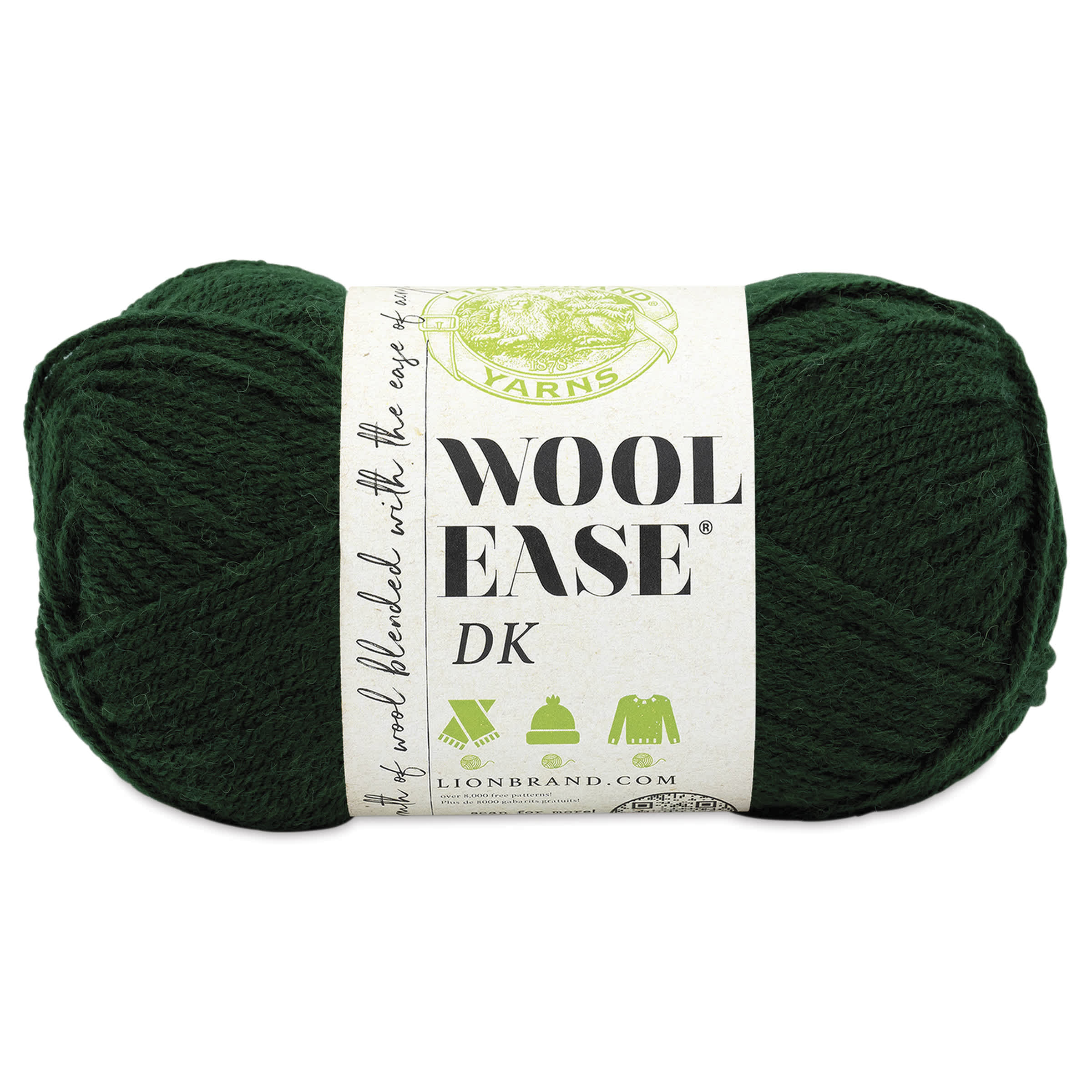 Lion Brand Yarn WoolEase DK Yarn  Forest Green 232 yds