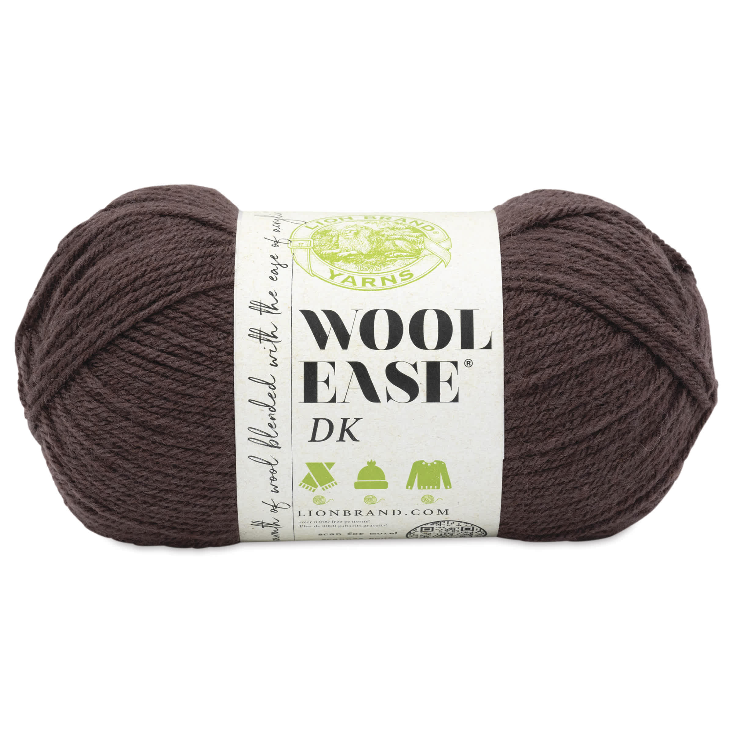 Lion Brand Yarn WoolEase DK Yarn  Hickory 232 yds