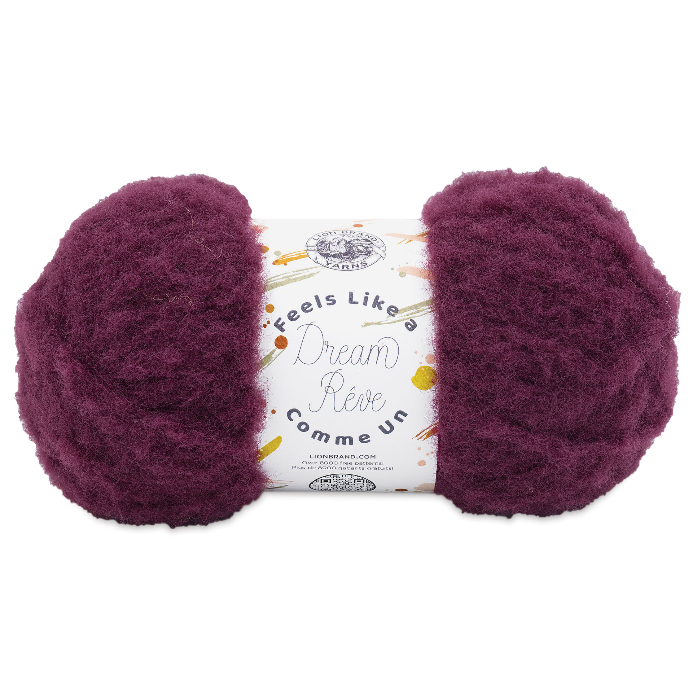 Lion Brand Feels Like A Dream Yarn - Eggplant, 207 yds