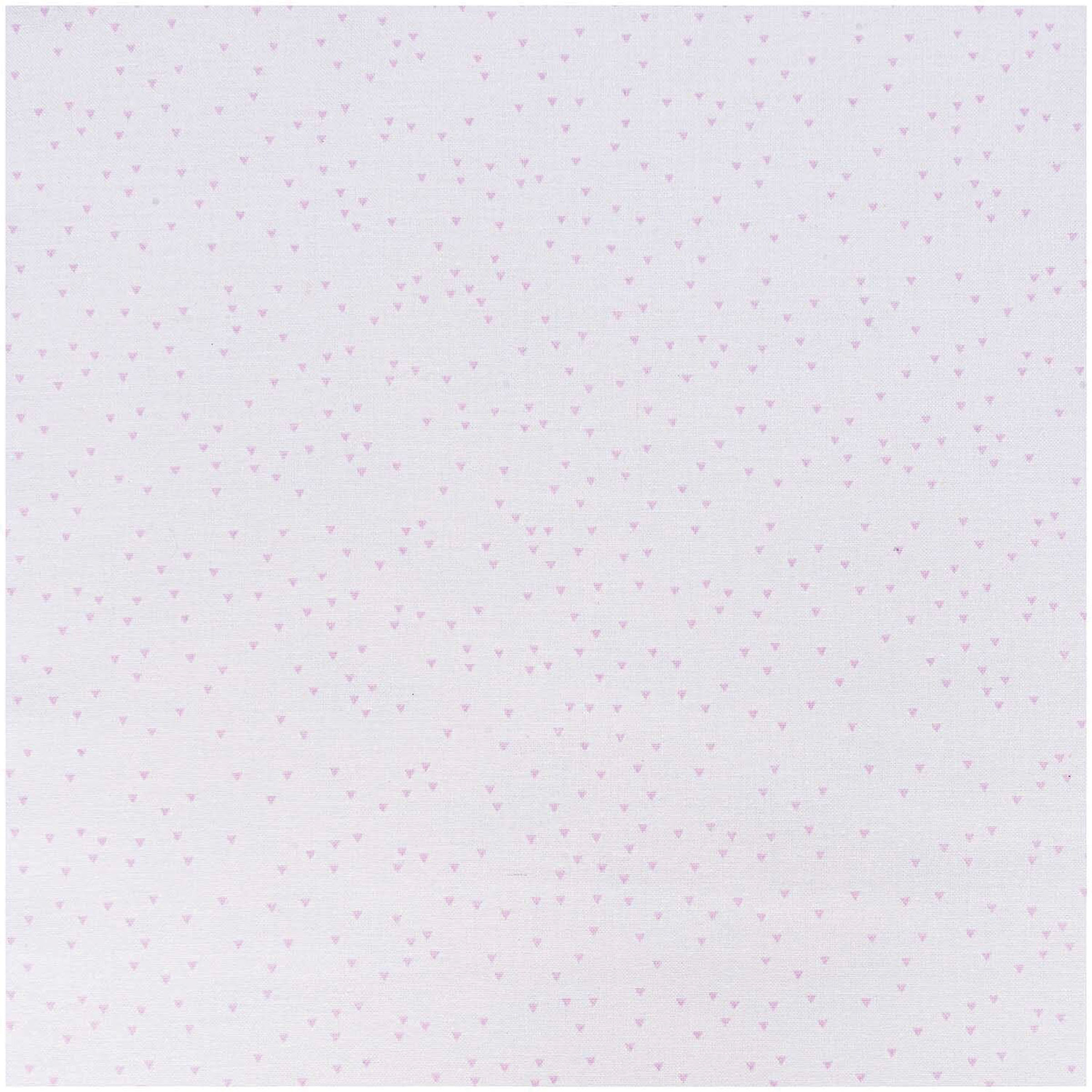 Rico Design Printed Cotton Fabric - White and Rose Triangles, 50 cm x 140 cm