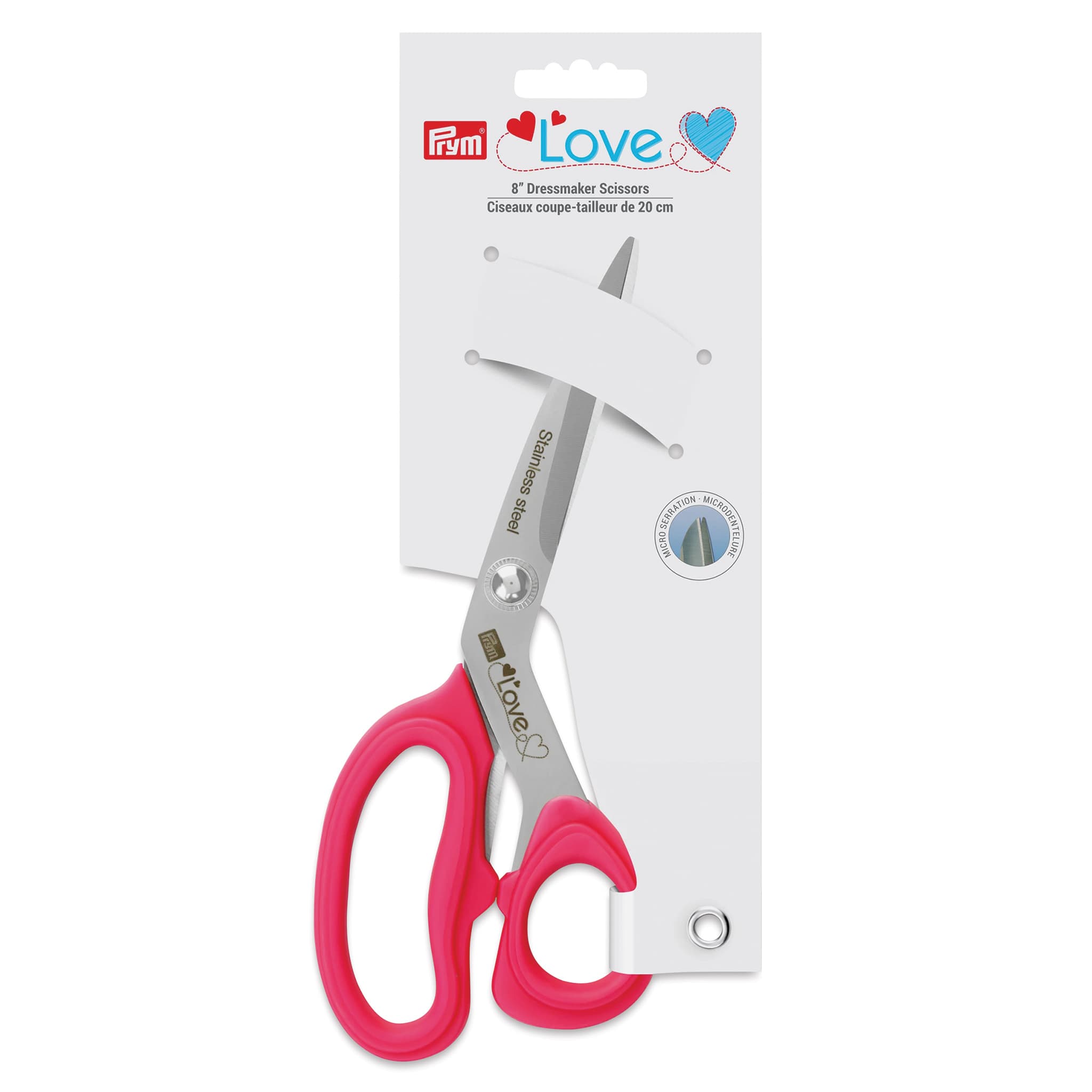 Prym® Love 8" Stainless Steel Dressmaker Scissors in Pink | 8"