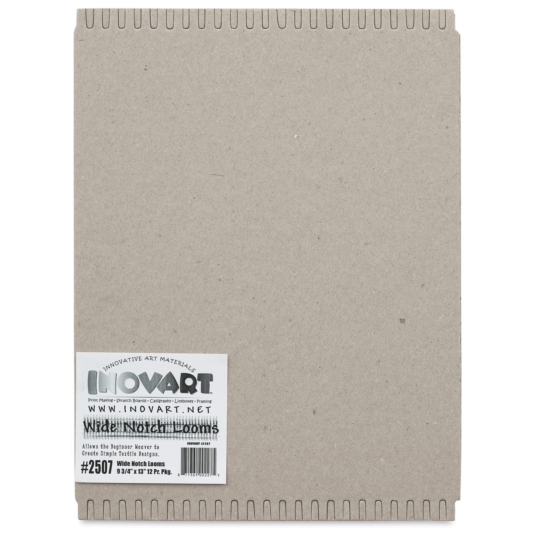 Wide Notch Chipboard Weaving Loom - 9-3/4" x 13", Pkg of 12