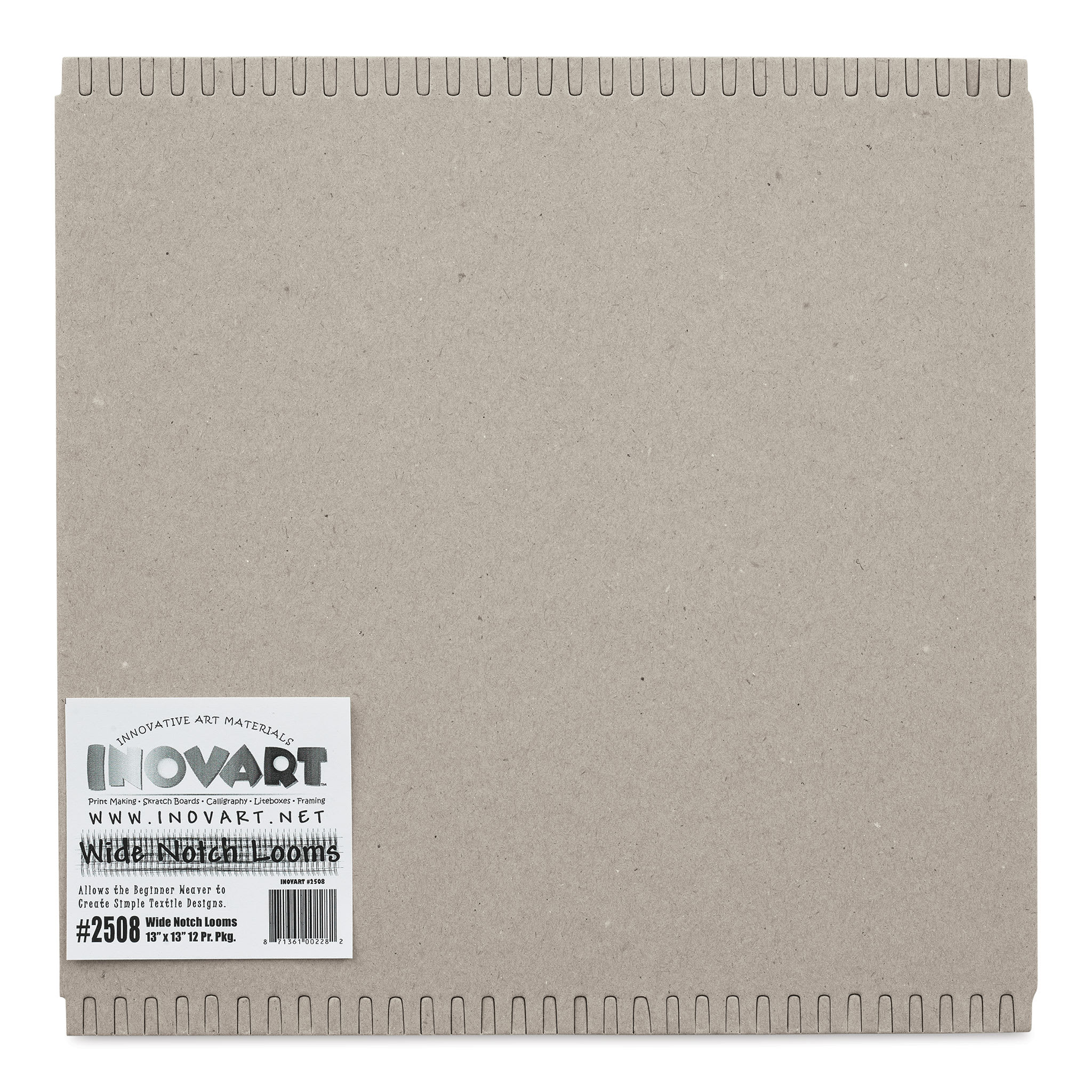 2508 13 x 13 in. Chipboard Wide Notch Looms - 12 Per Pack