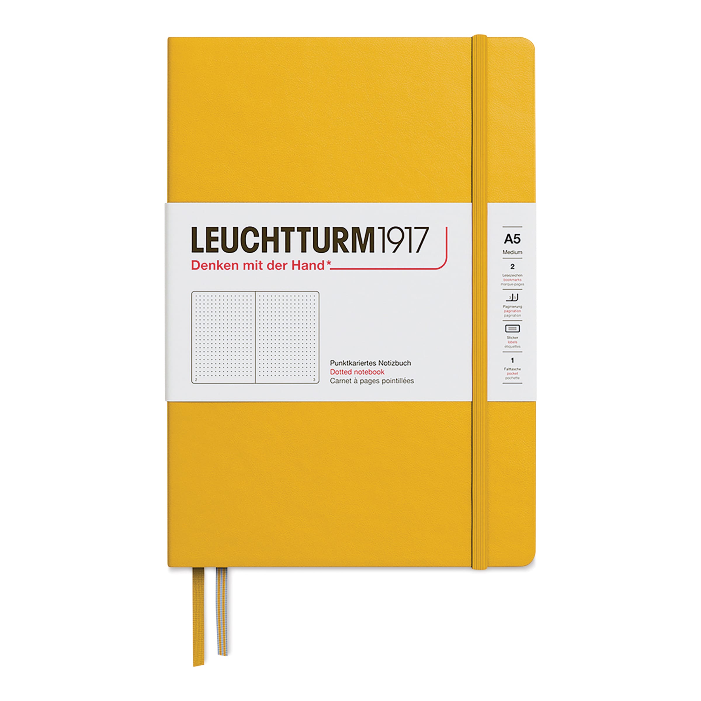 Leuchtturm1917 Dotted Hardbound Notebook - Sunflower, 5-3/4" x 8-1/4"