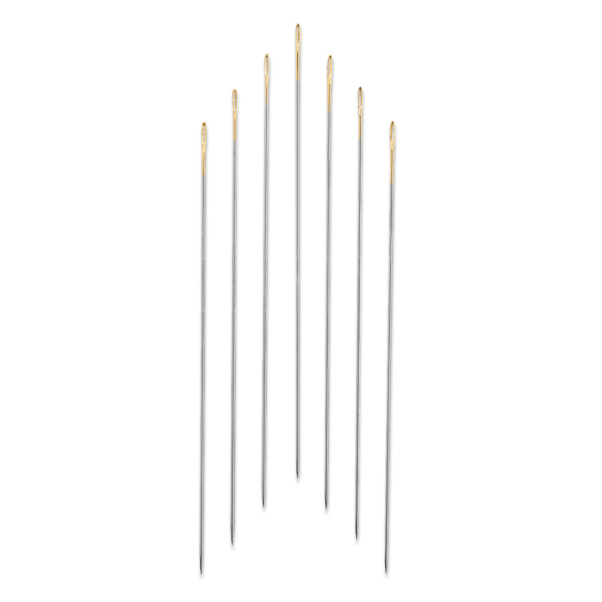 John Bead Beading Needles - Gold Eye Size 10 Needles, Set of 7