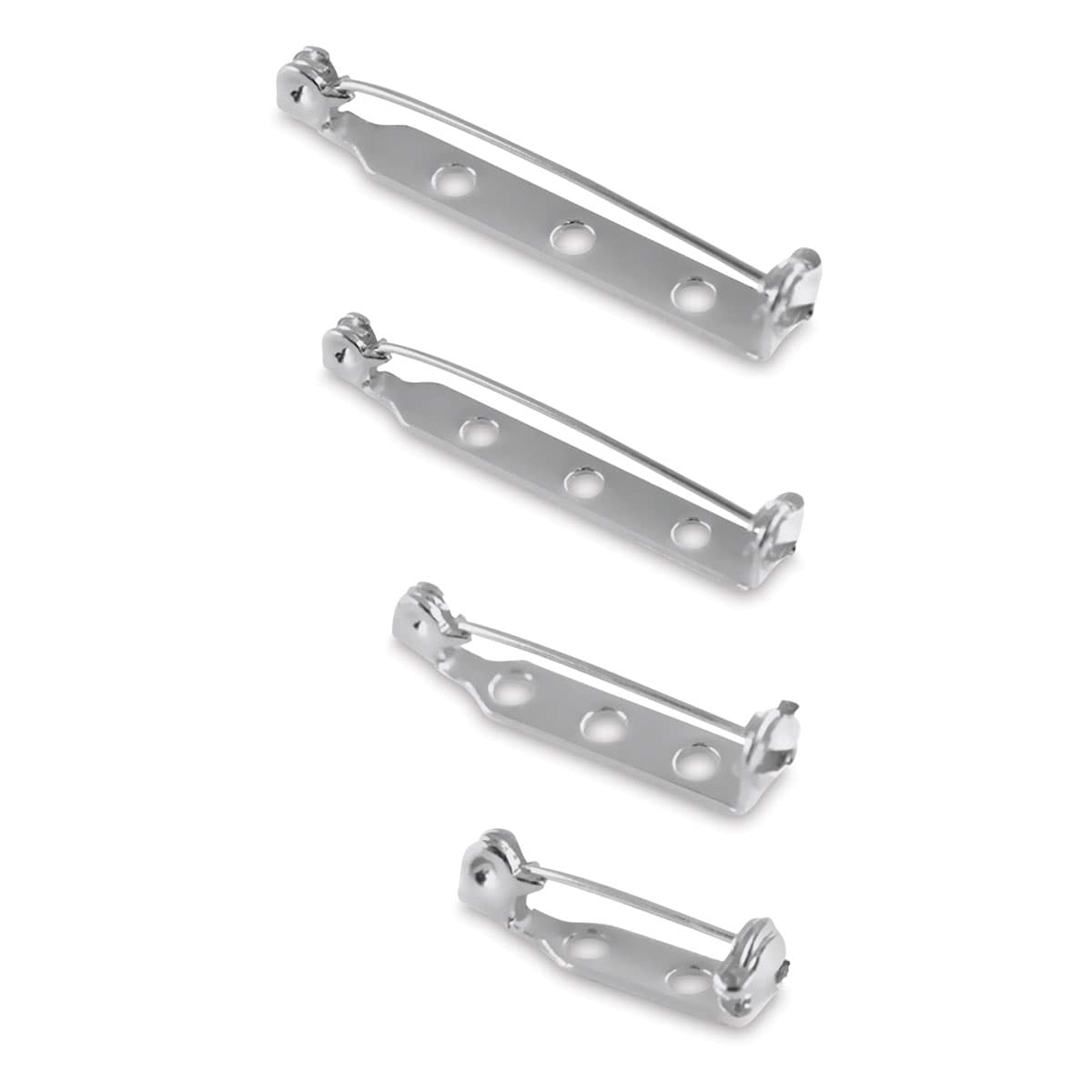Craft Medley Bar Pin Jewel Backs - Set of 10, Assorted Sizes