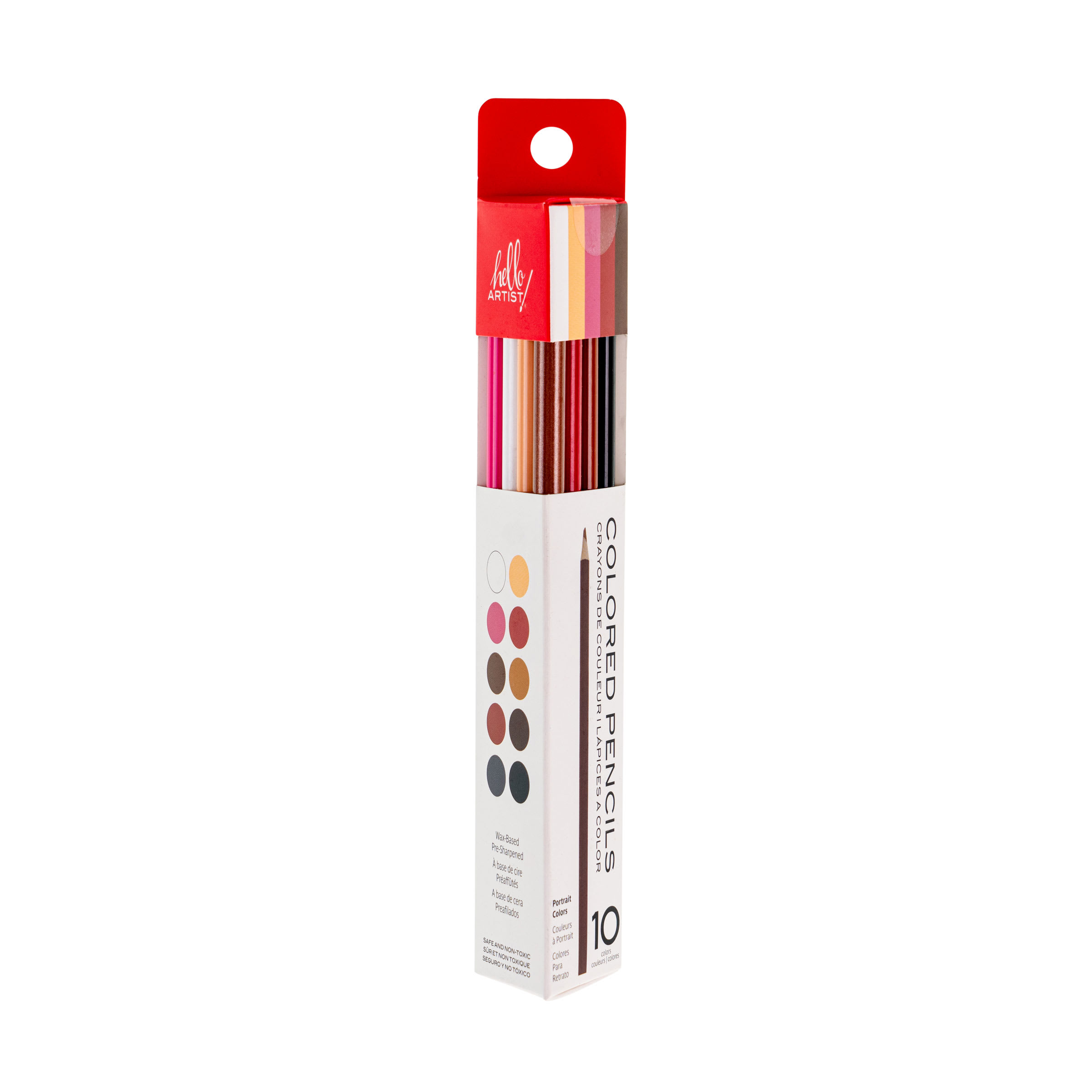 Hello, Artist! Colored Pencils Set of 10, Portrait Colors