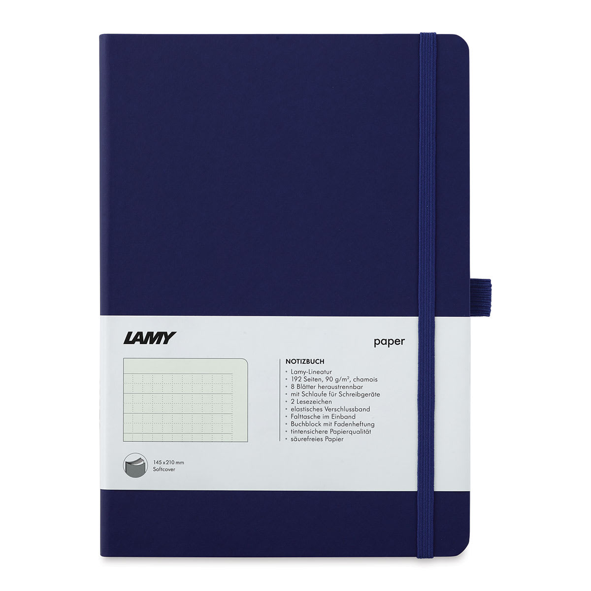 Lamy Softcover Notebook - Blue, Dot-Grid-Rule, 8-1/4" x 5-3/4"