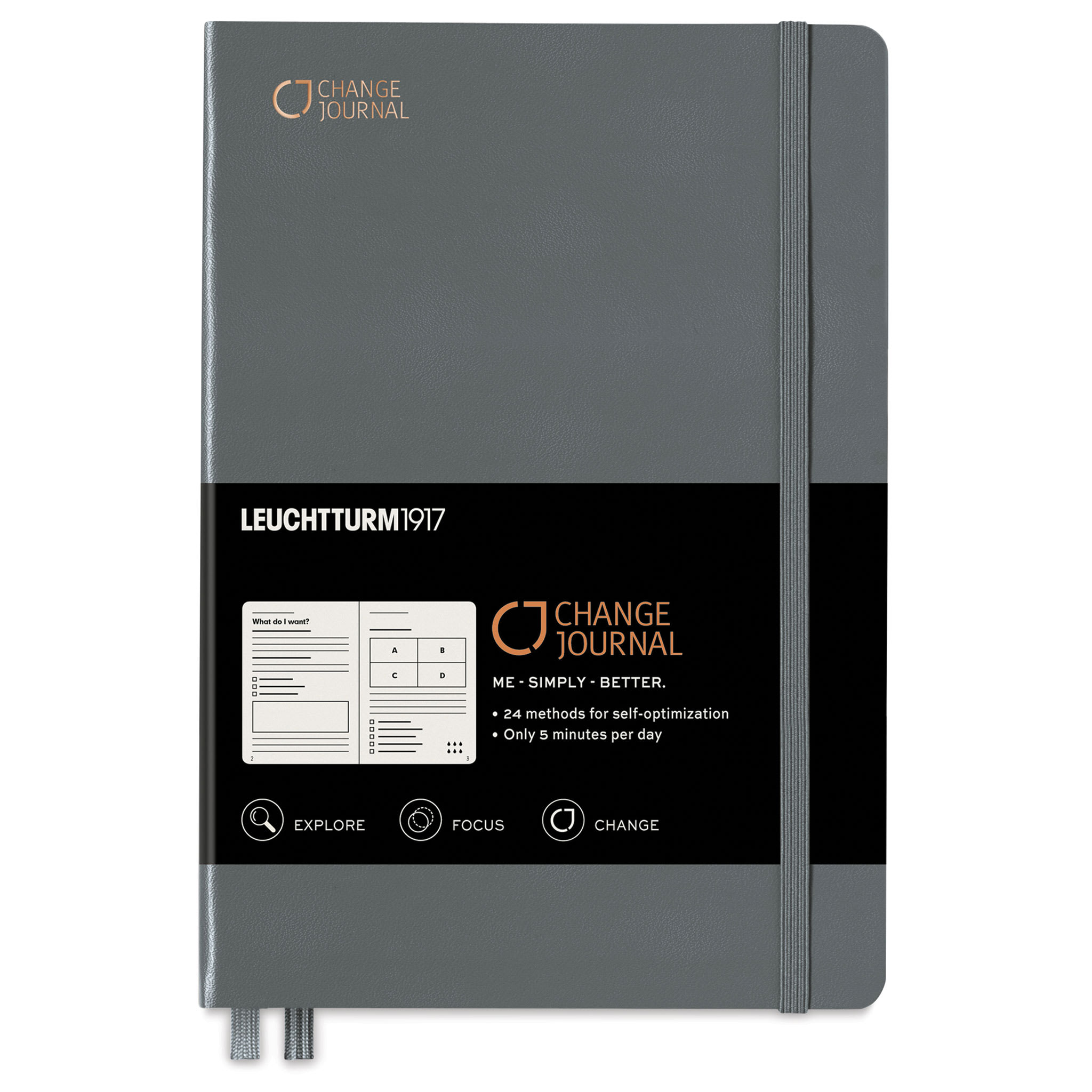 Leuchtturm1917 Change Journal - Anthracite, 5-3/4" x 8-1/4"