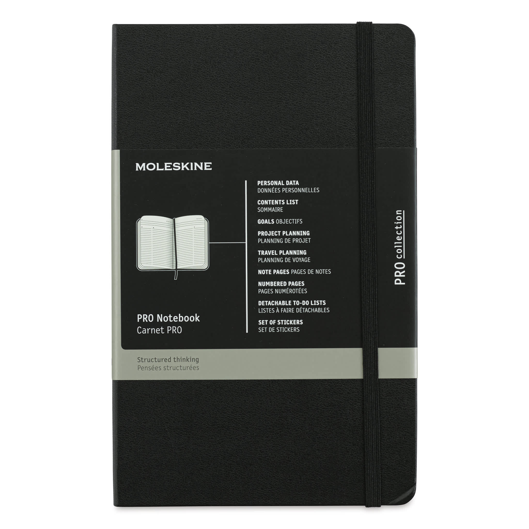 Moleskine Professional Notebooks, 5 x 8.25, College Ruled, 120 Sheets, Black (620756) | Quill