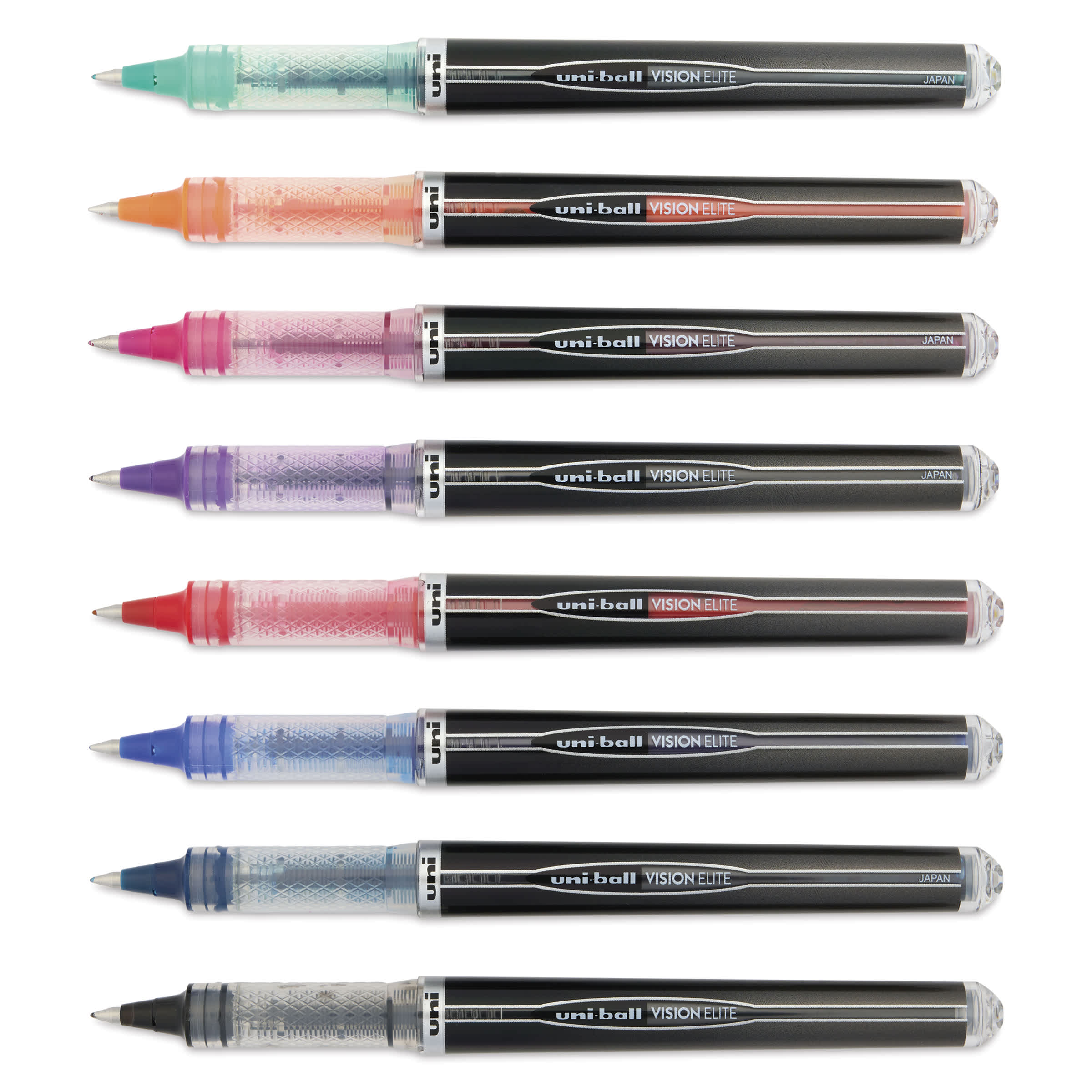 uni-ball Vision Elite Rollerball Pens, Micro Point, Assorted Colors Ink, 8 Pack (58092)