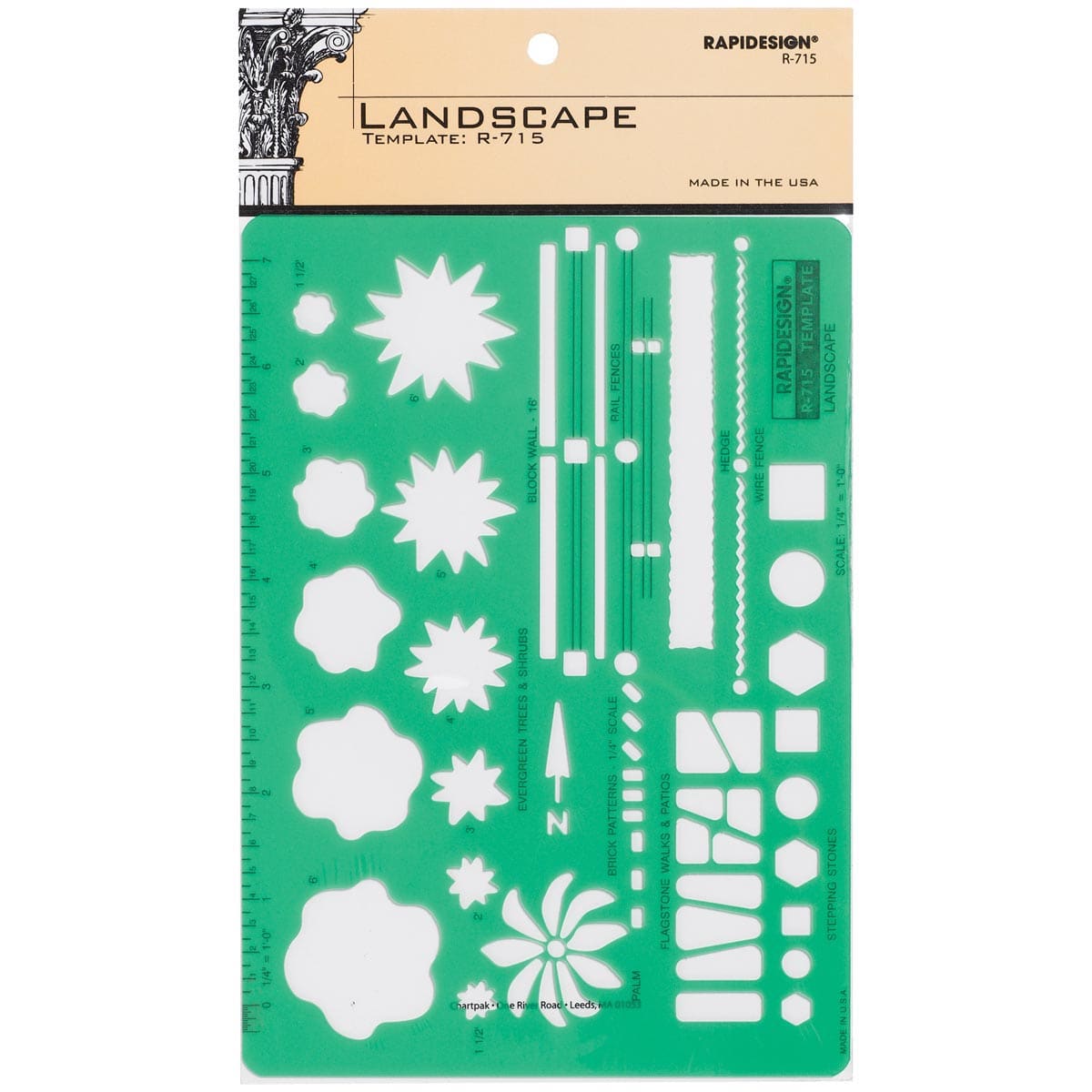 Rapidesign Landscape Drafting And Design Template Landscape Template (R715) | Quill