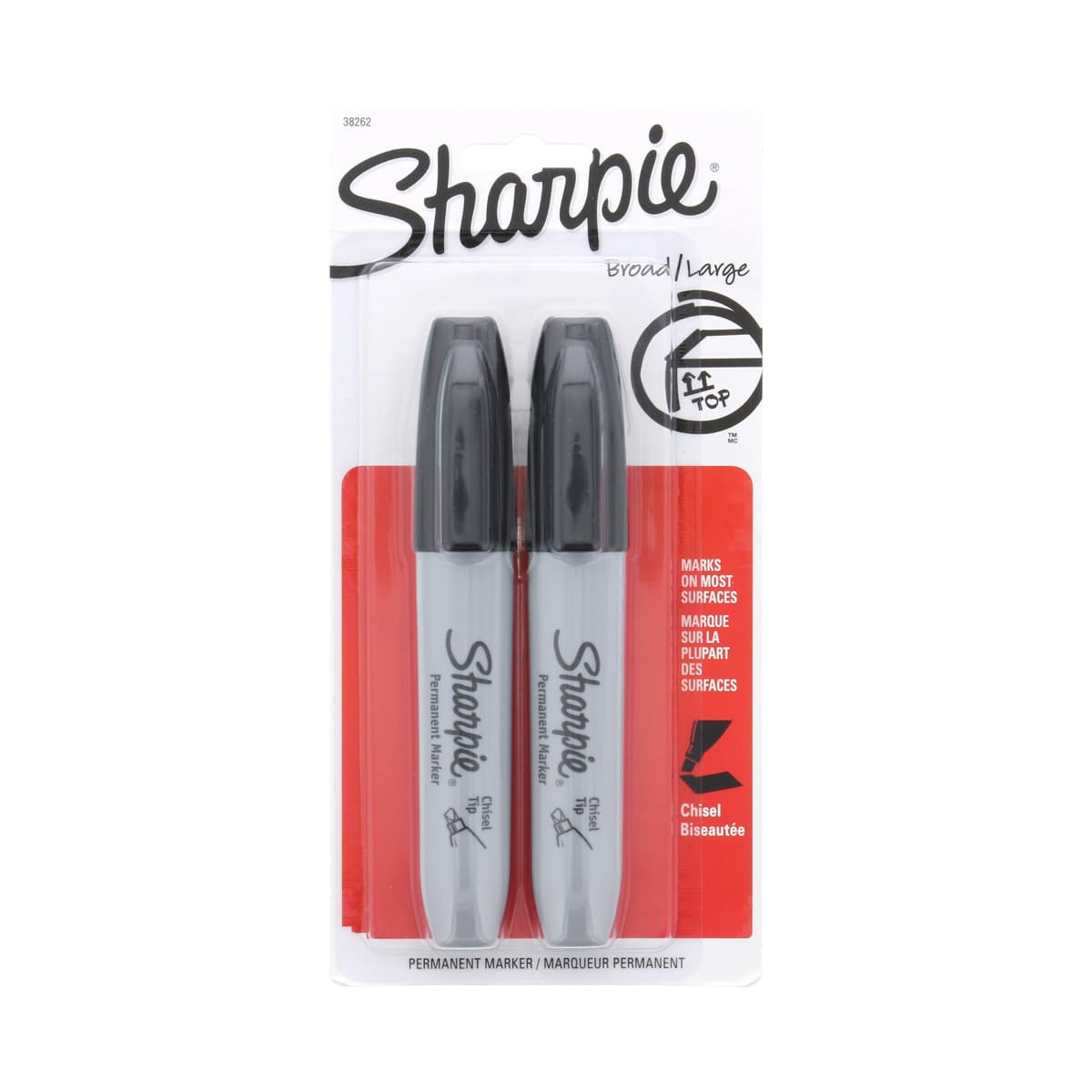 Sharpie Wet Surface Pen: Black, AP Non-Toxic, Chisel Tip - 2 Pc | Part #38262PP