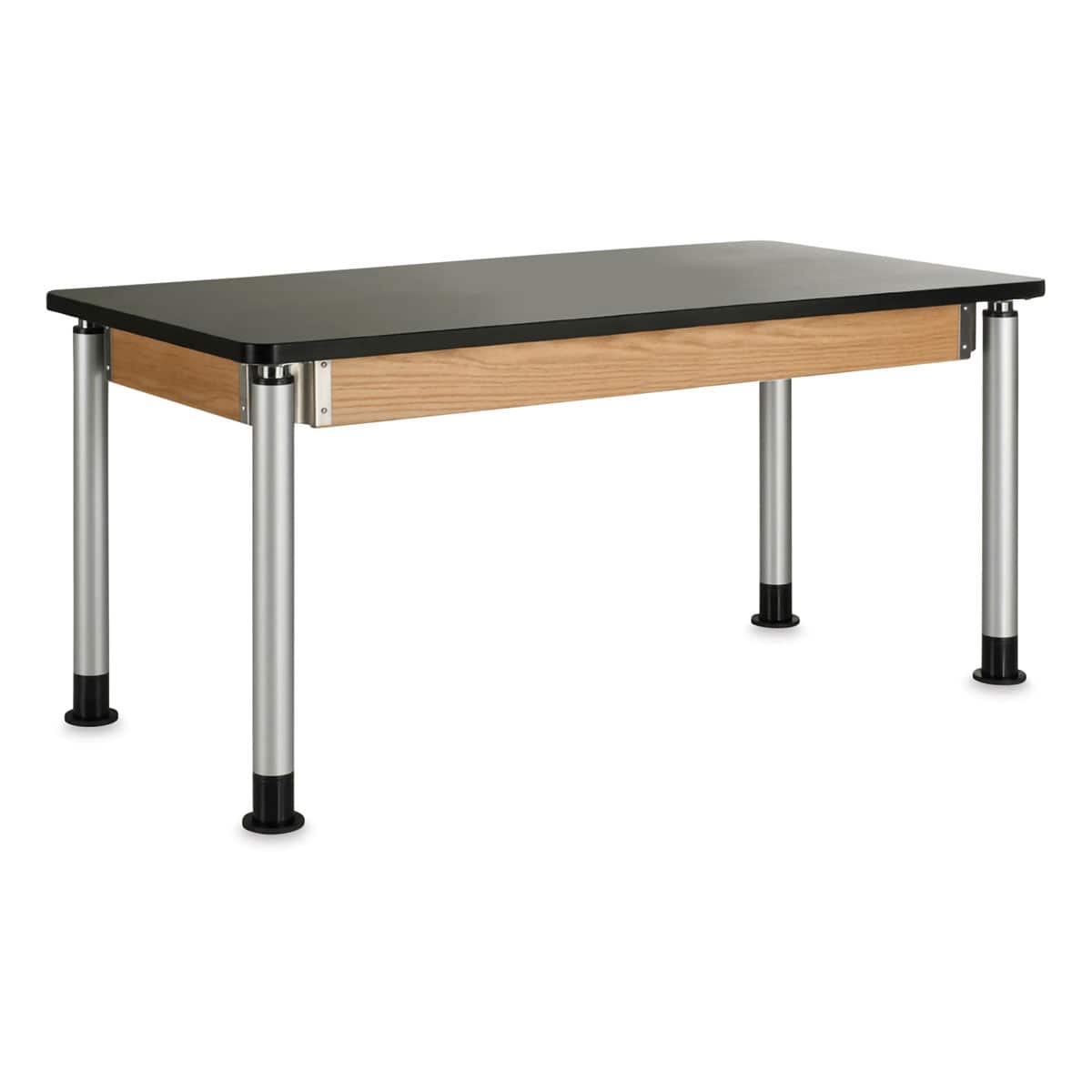 DWI Diversified Woodcrafts Uplift Hybrid ADA Rectangular Science Table, 60 x 30, Height Adjustable, Bla | Quill