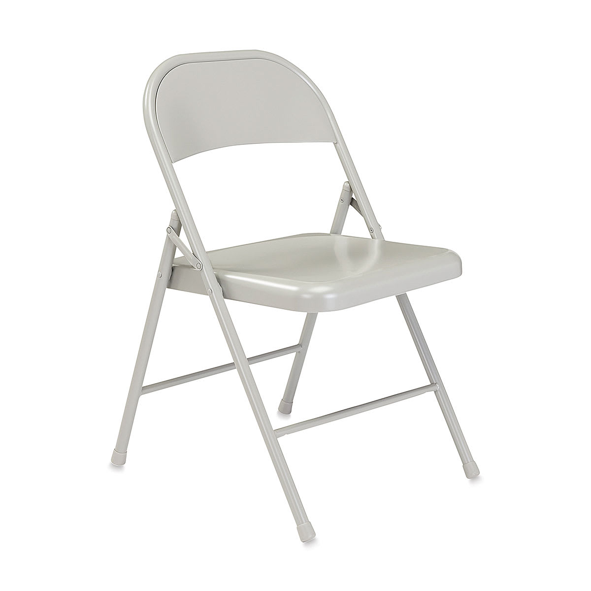 National Public Seating Commercialine 900 Series Metal Folding Chair, Gray, 4/Pack (902/4), Grey | Quill